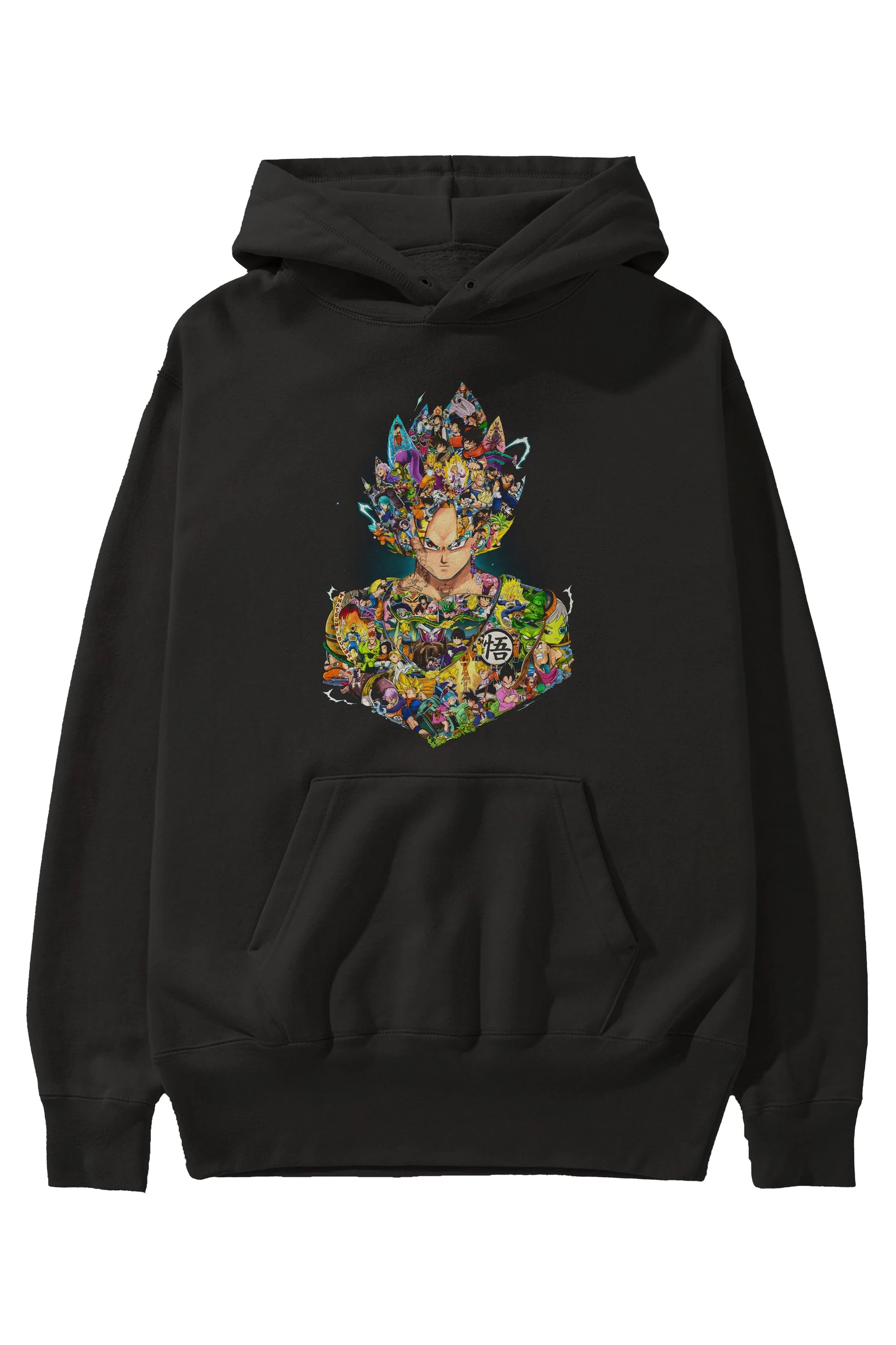DRAGON BALL ART Anime Ön Baskılı Hoodie Oversize Kapüşonlu Sweatshirt Erkek Kadın Unisex