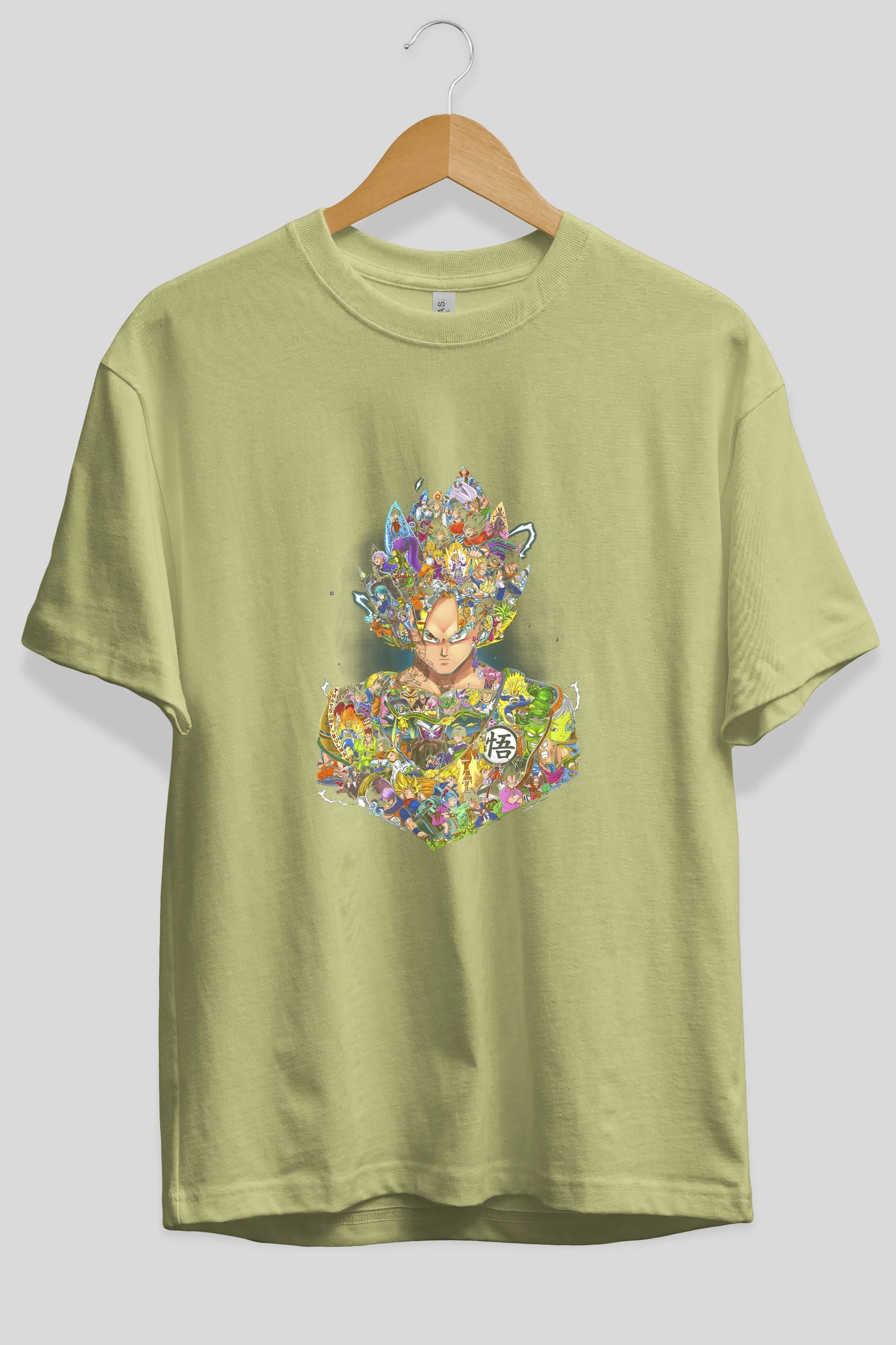 DRAGON BALL ART Anime Ön Baskılı Oversize t-shirt %100 pamuk Erkek Kadın Unisex