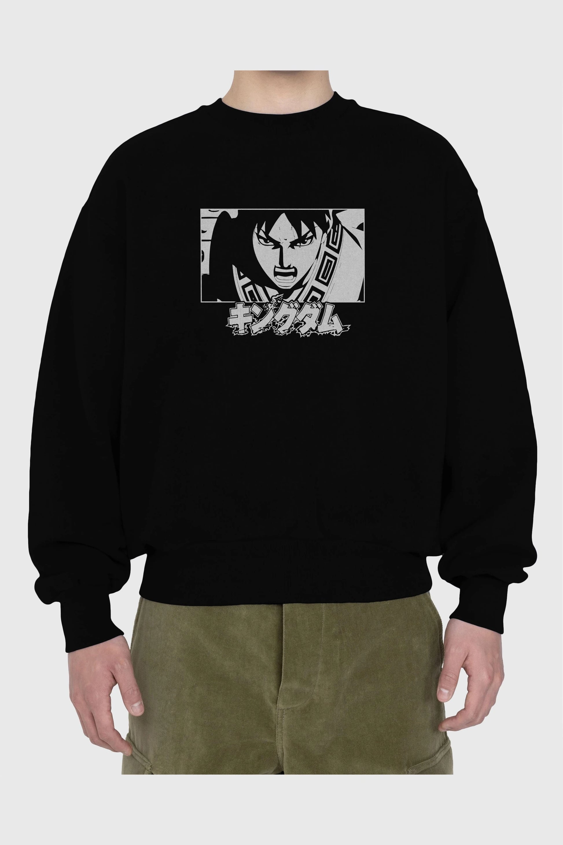 Xin 1 Anime Ön Baskılı Oversize Sweatshirt Erkek Kadın Unisex