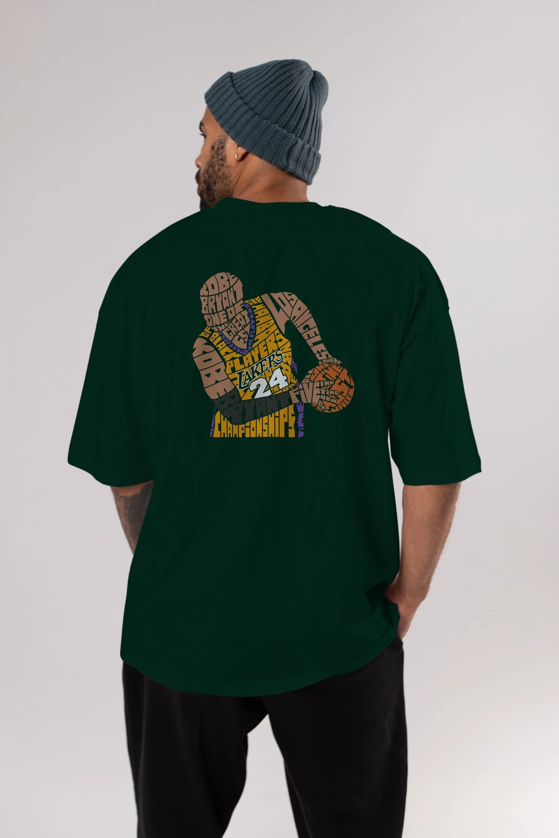 Kobe Bryant Arka Baskılı Oversize t-shirt %100 pamuk Erkek Kadın Unisex