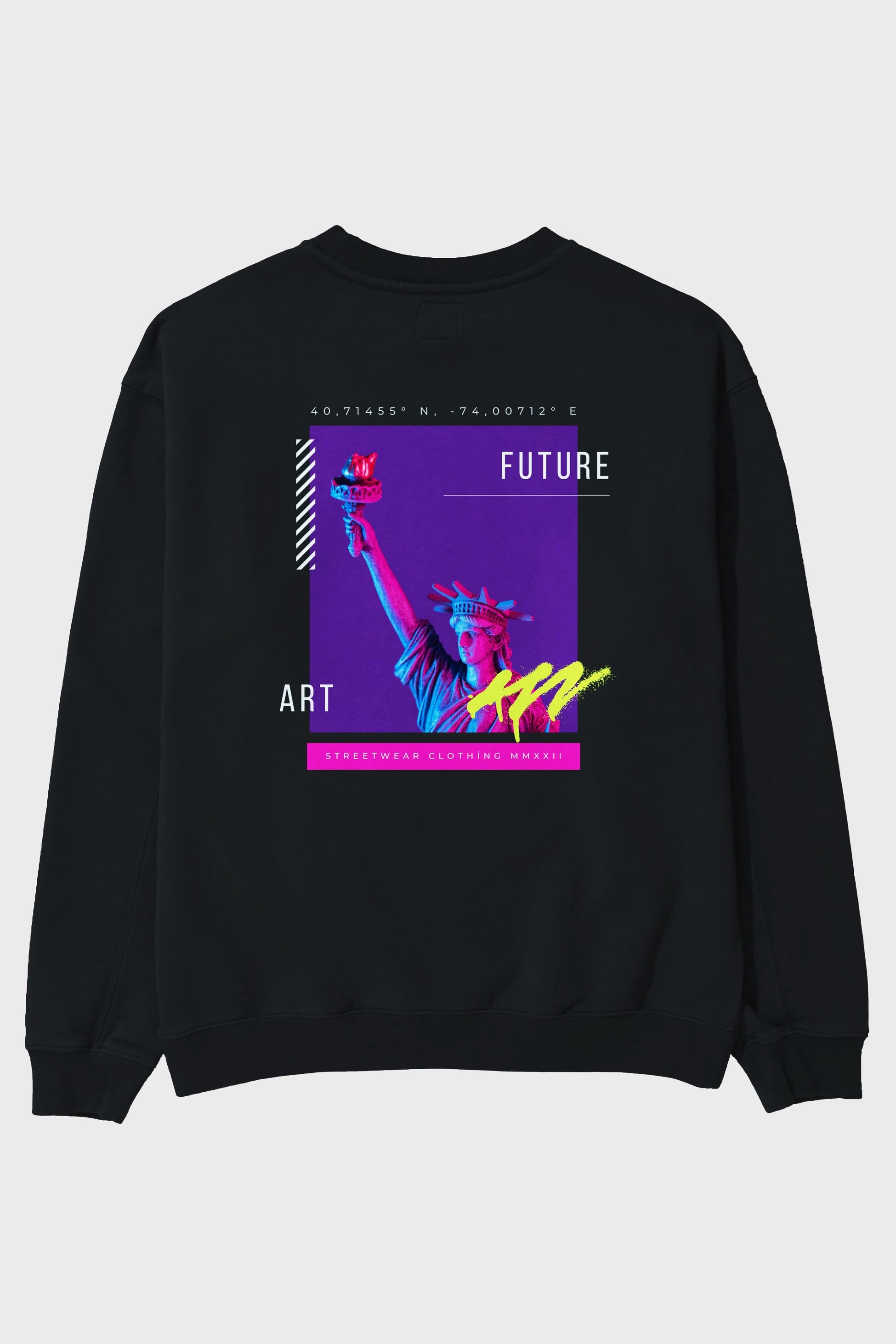 Future Streetwear Arka Baskılı Oversize Sweatshirt Erkek Kadın Unisex