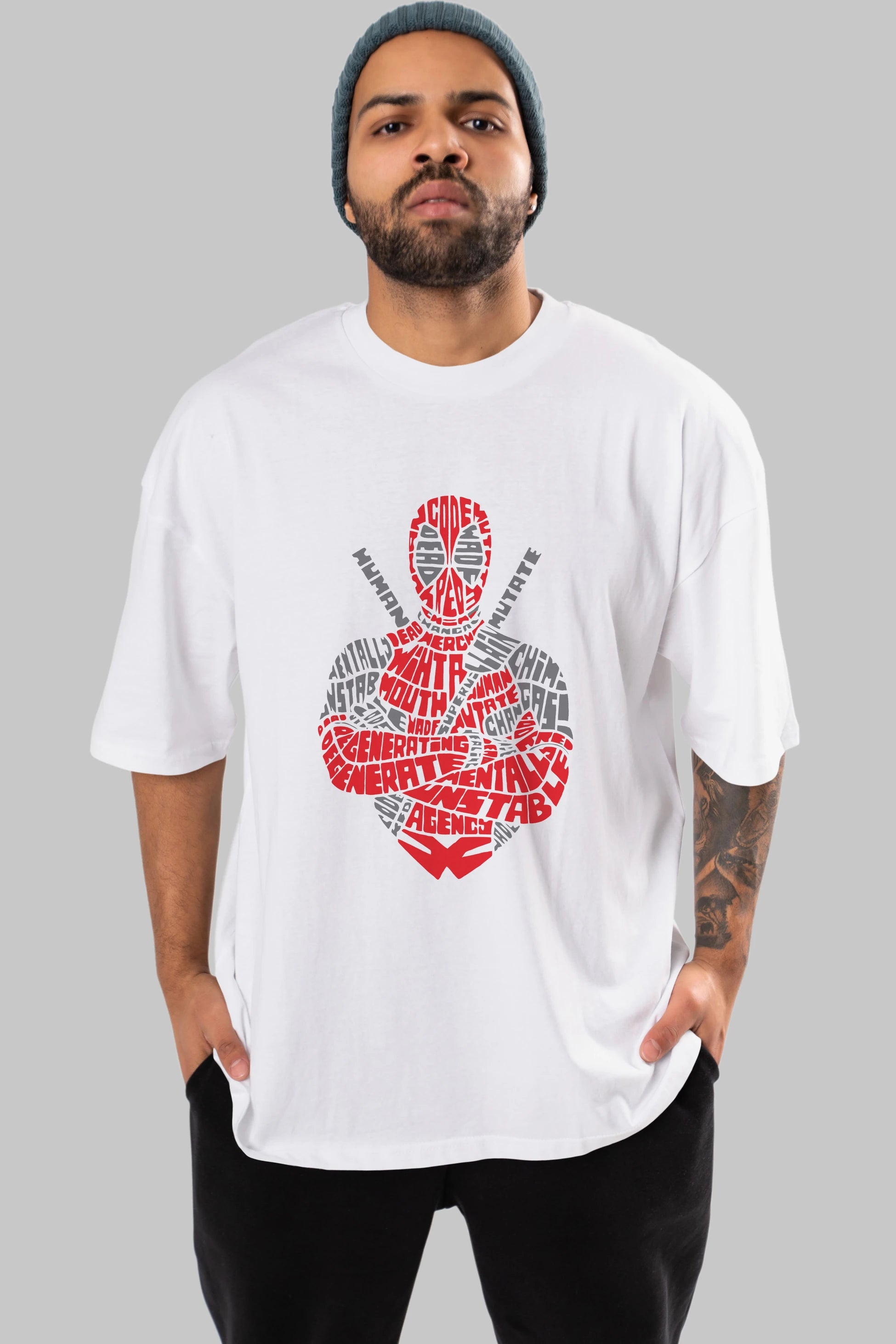 Deadpool (16) Ön Baskılı Oversize t-shirt Erkek Kadın Unisex %100 Pamuk Bisiklet Yaka tişort