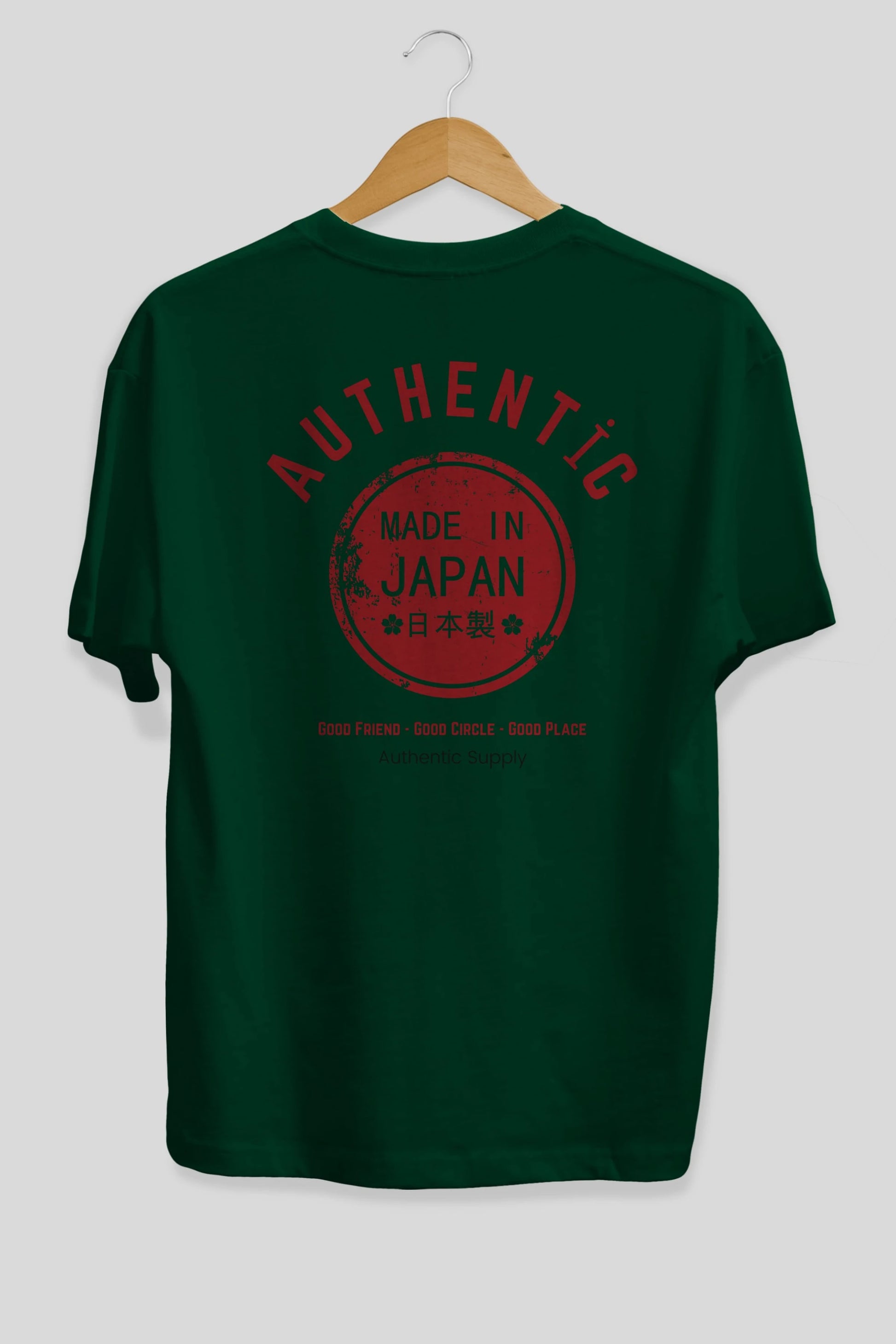Authentic Japan Style Arka Baskılı Oversize t-shirt Erkek Kadın Unisex