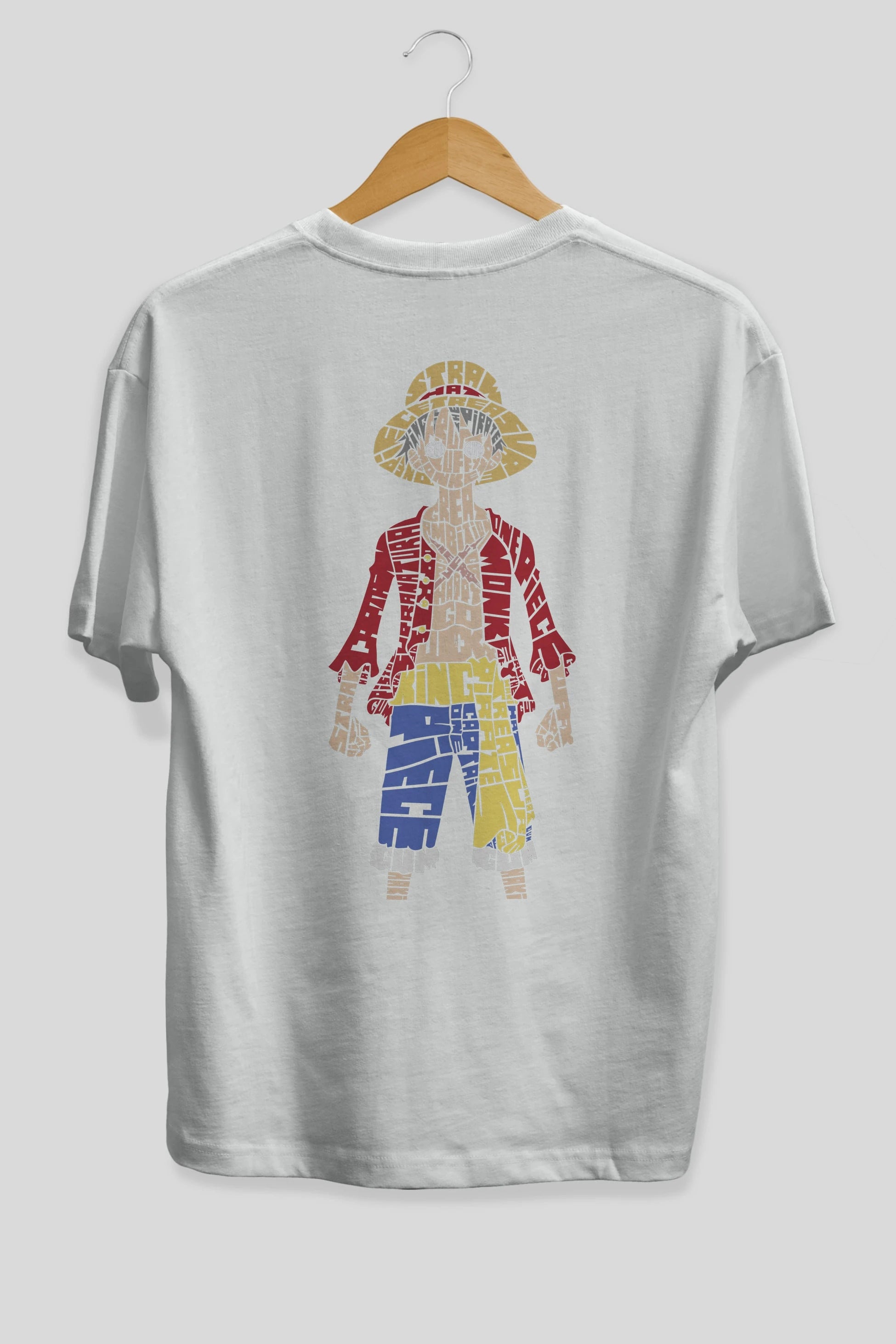 One Piece Arka Baskılı Oversize t-shirt %100 pamuk Erkek Kadın Unisex