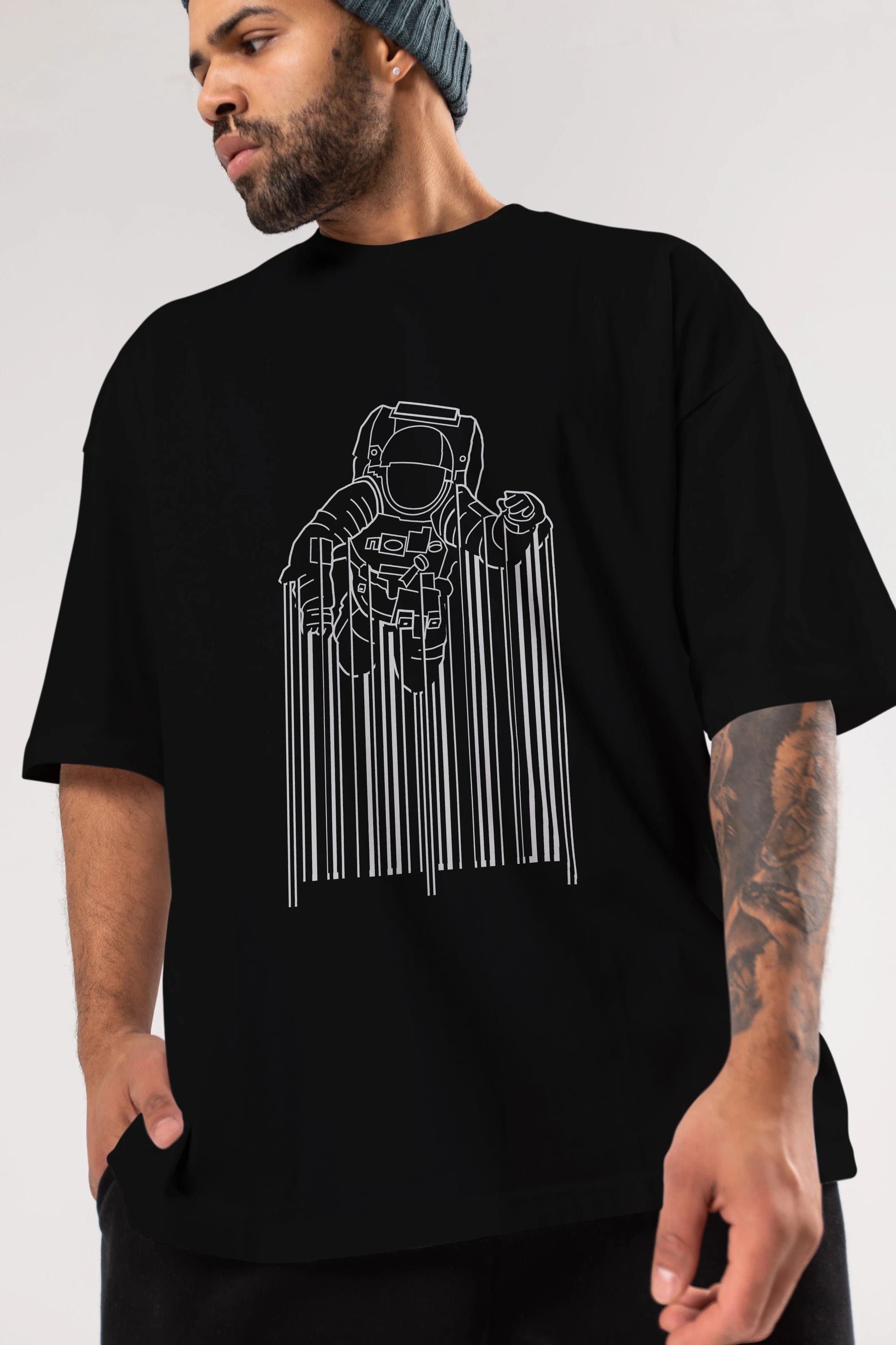 Astrocode Ön Baskılı Oversize t-shirt %100 pamuk Erkek Kadın Unisex