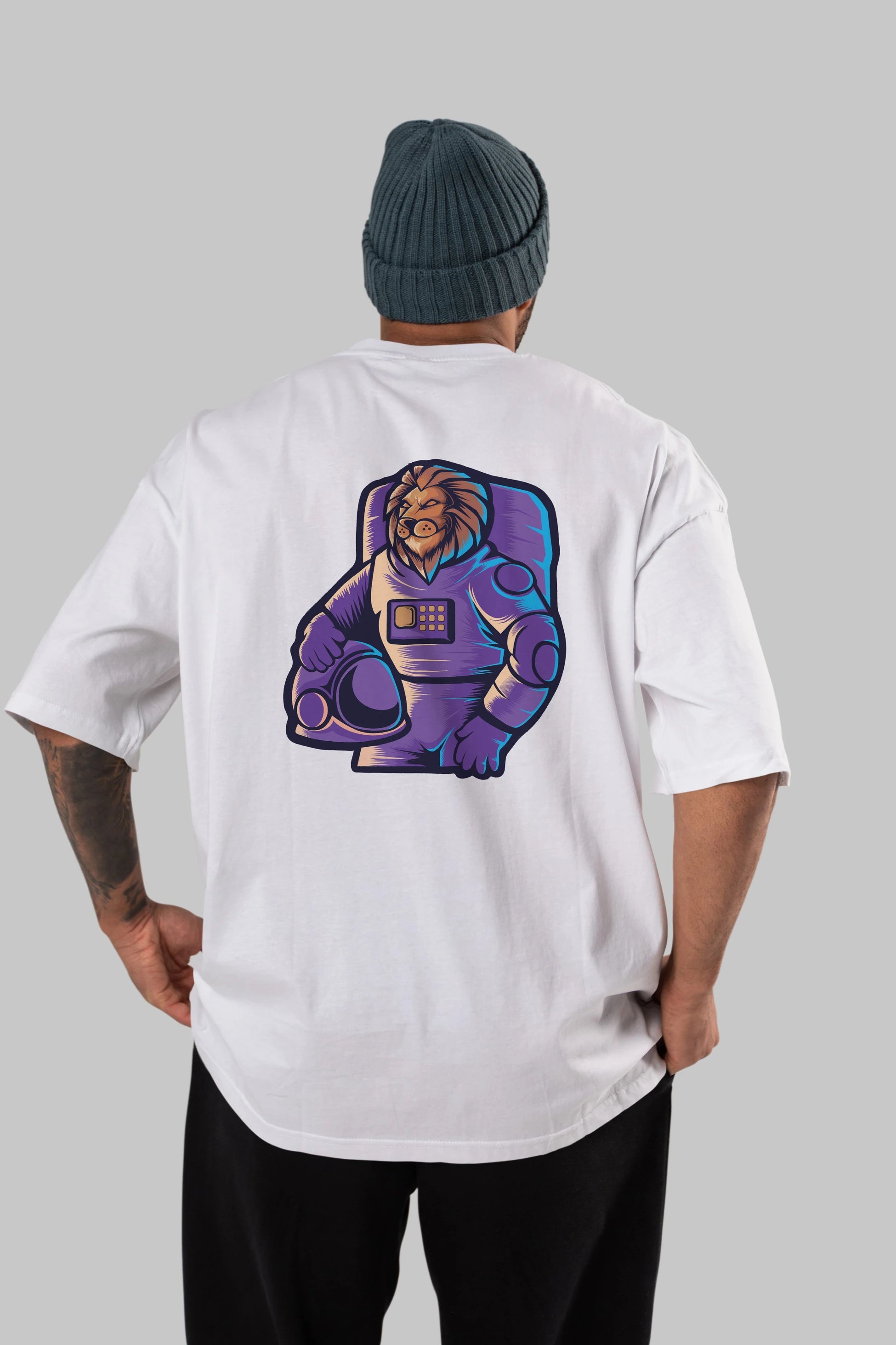 Astroking Arka Baskılı Oversize t-shirt Erkek Kadın Unisex