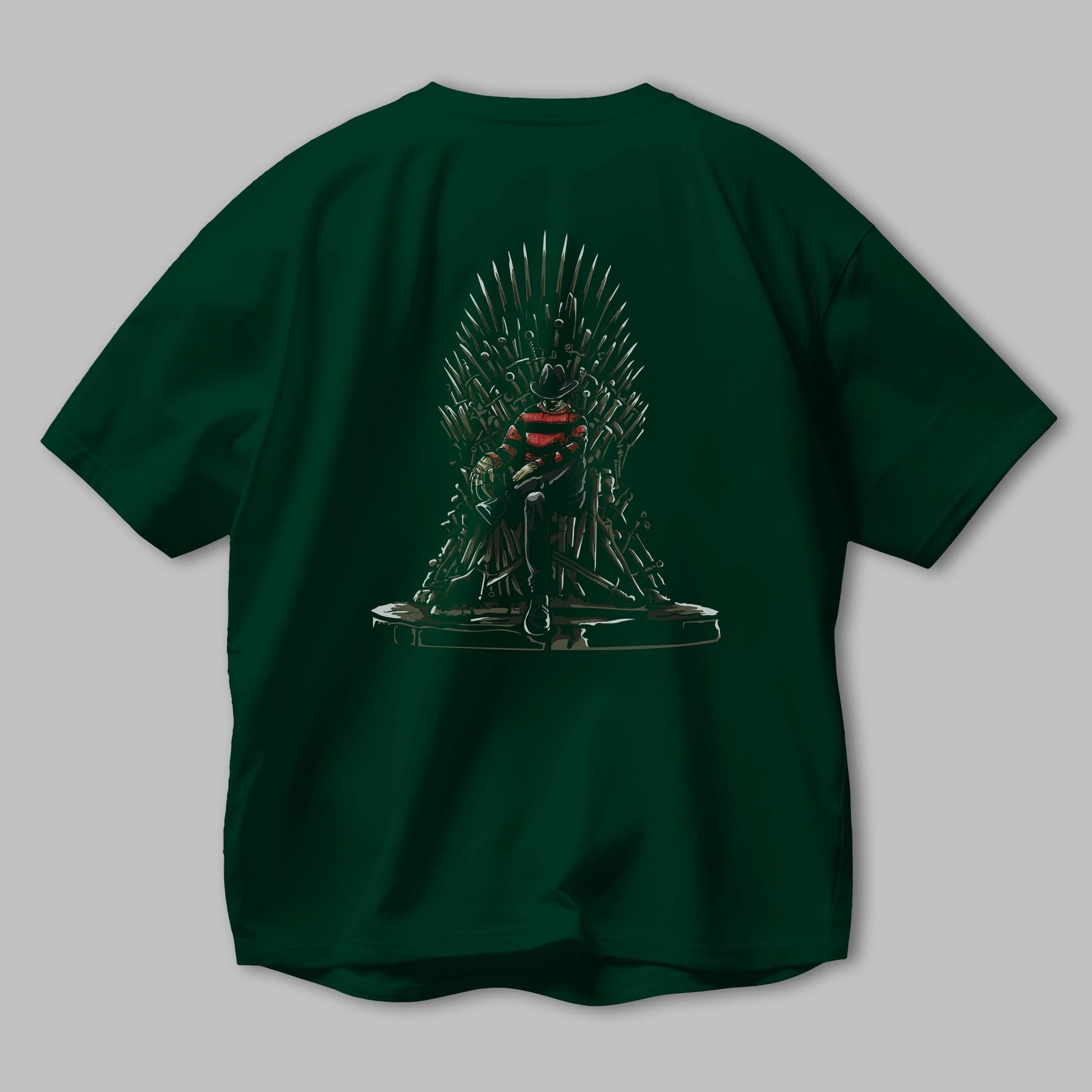 Nightmare Throne Arka Baskılı Oversize t-shirt Erkek Kadın Unisex %100 Pamuk