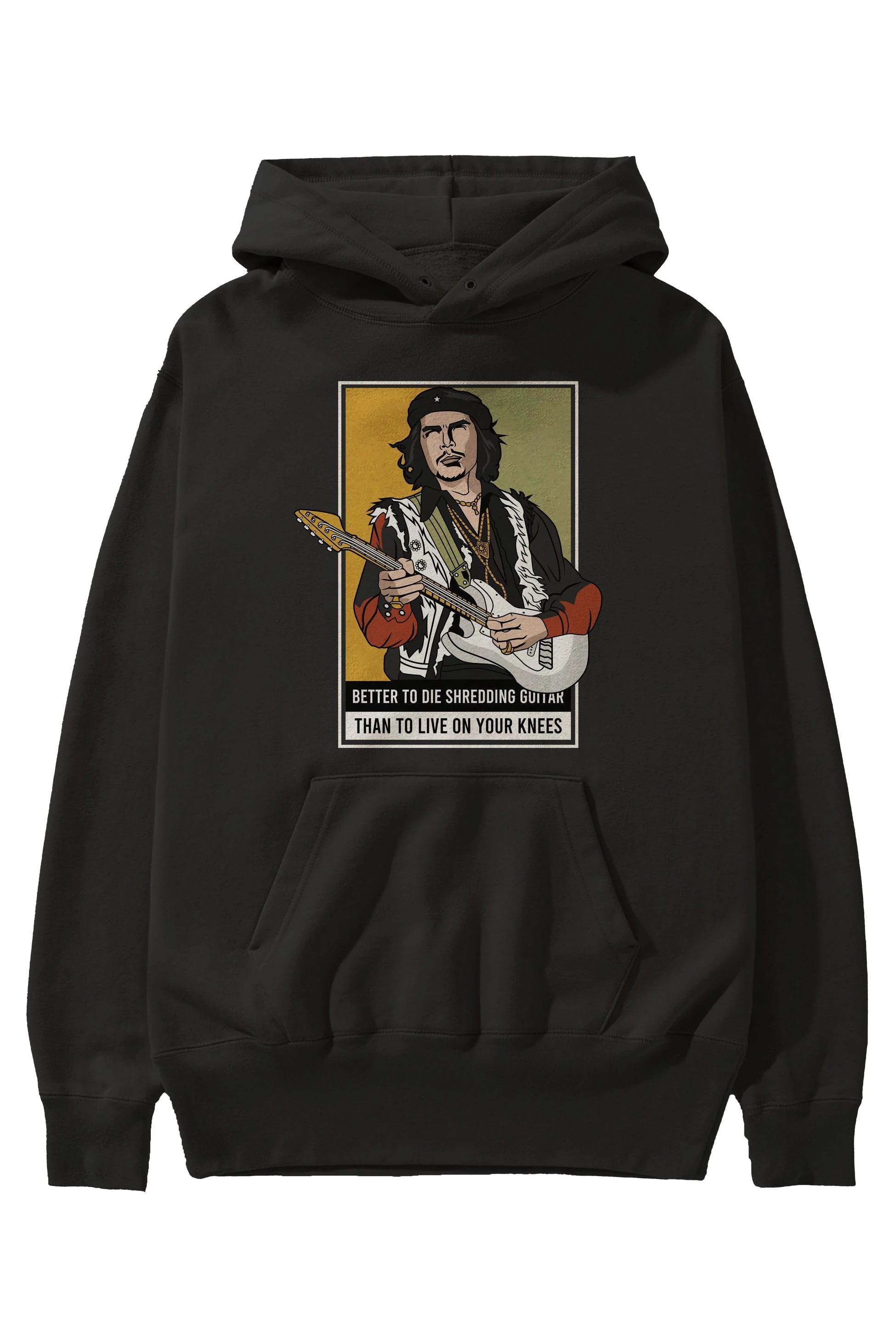 Che Guevara Hendrix Ön Baskılı Hoodie Oversize Kapüşonlu Sweatshirt Erkek Kadın Unisex