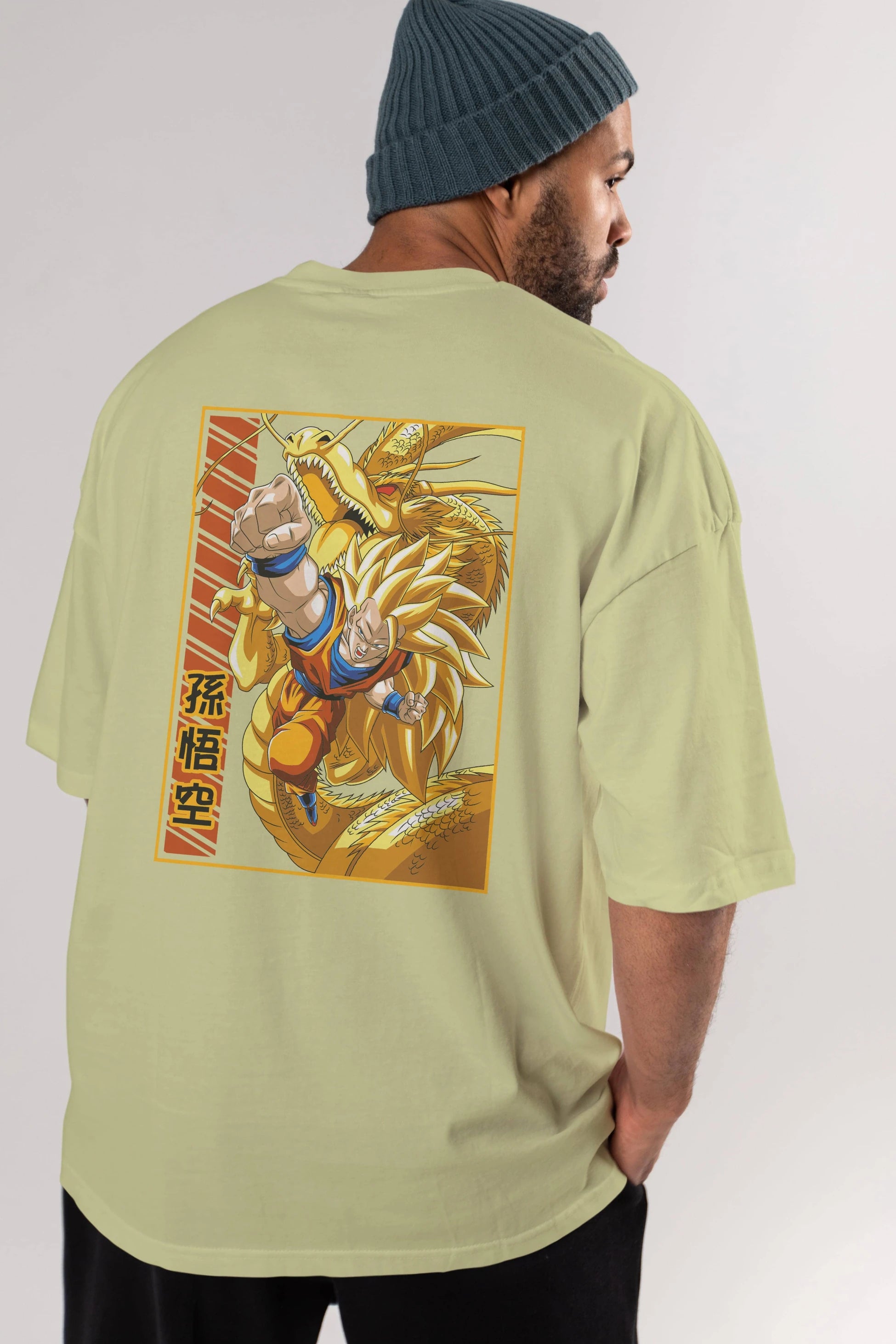 DragonBall Goku Anime Arka Baskılı Oversize t-shirt Erkek Kadın Unisex