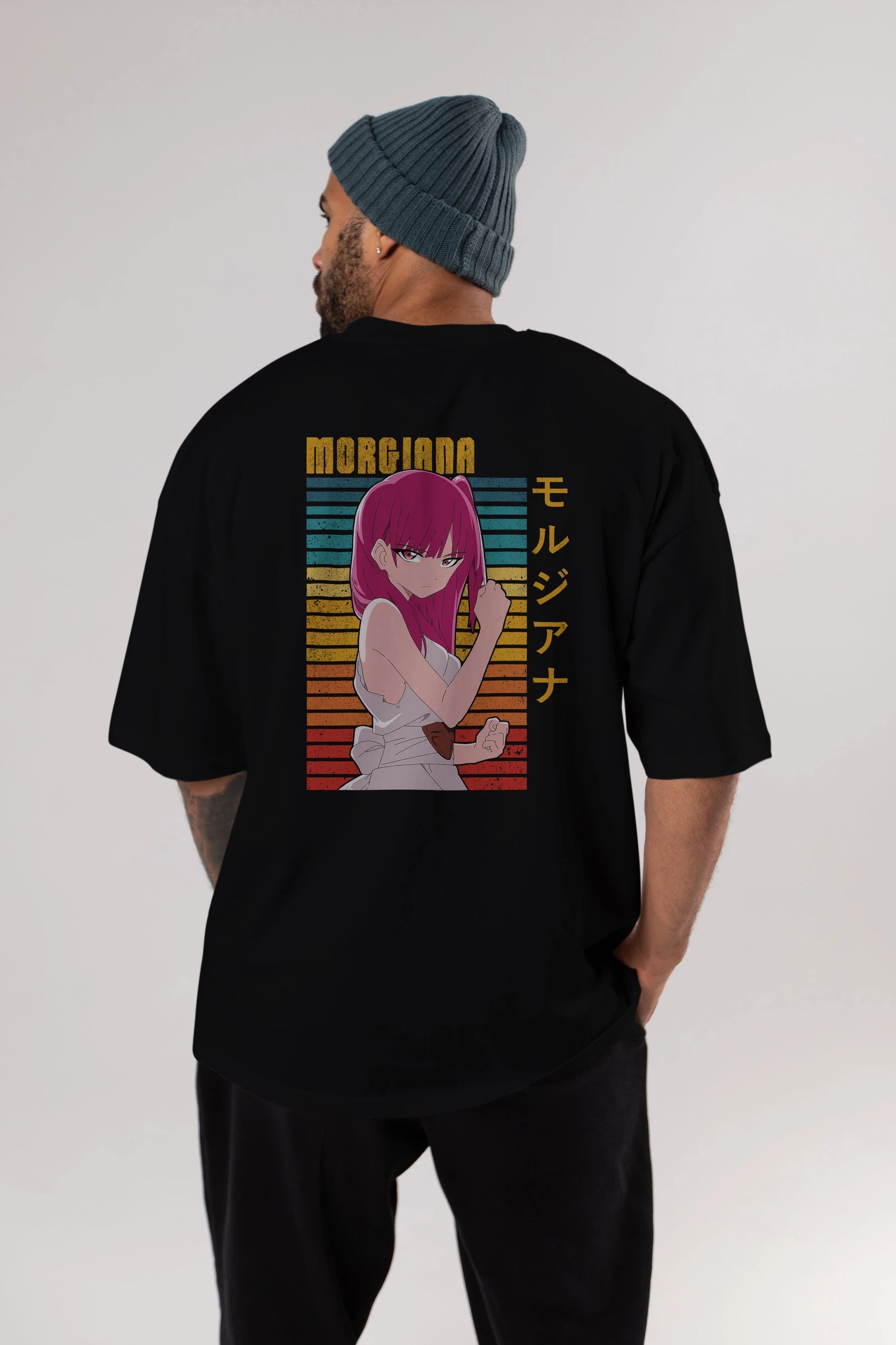 Morgiana 3 Anime Arka Baskılı Oversize t-shirt Erkek Kadın Unisex