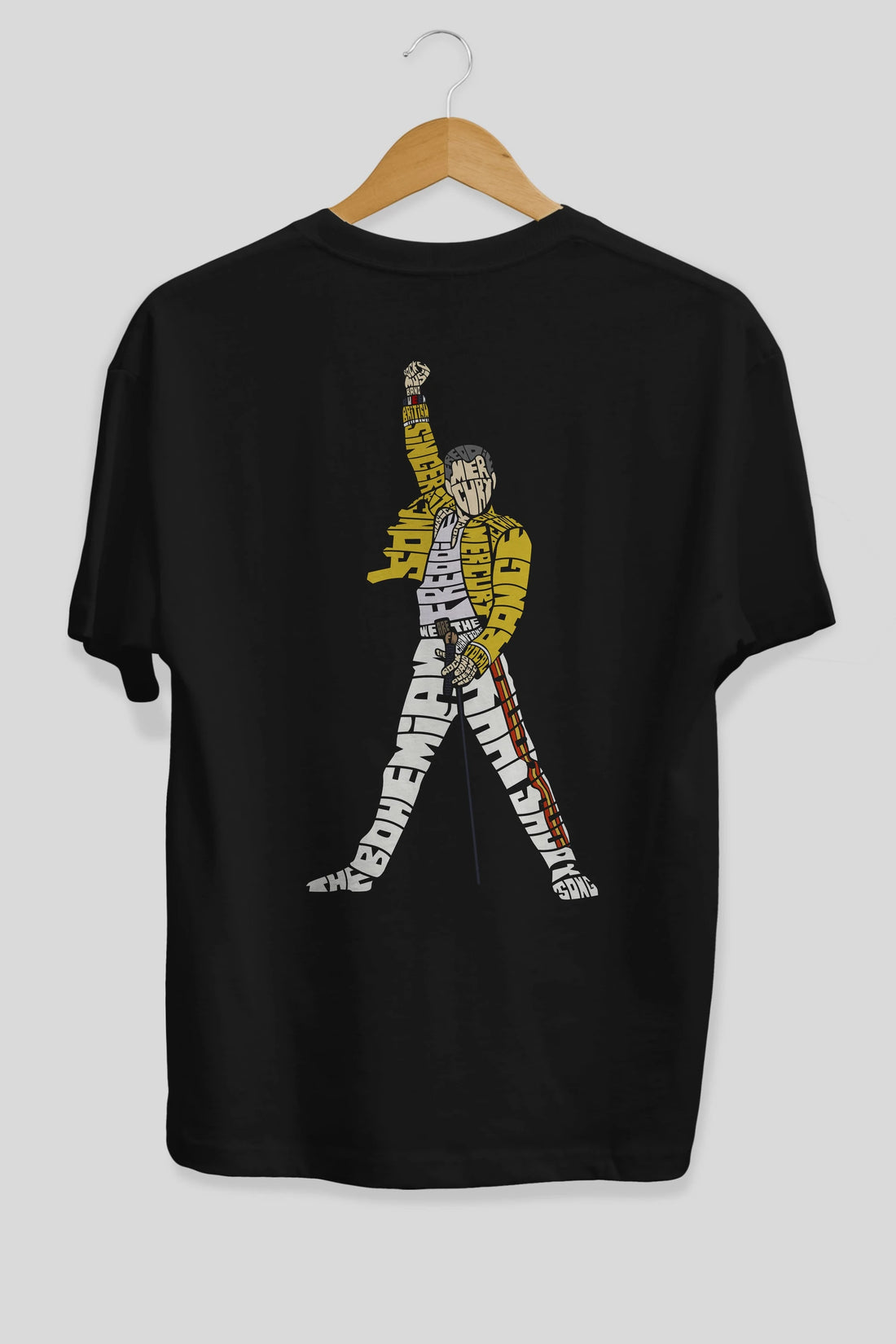 Freddy Mercury Arka Baskılı Oversize t-shirt %100 pamuk Erkek Kadın Unisex