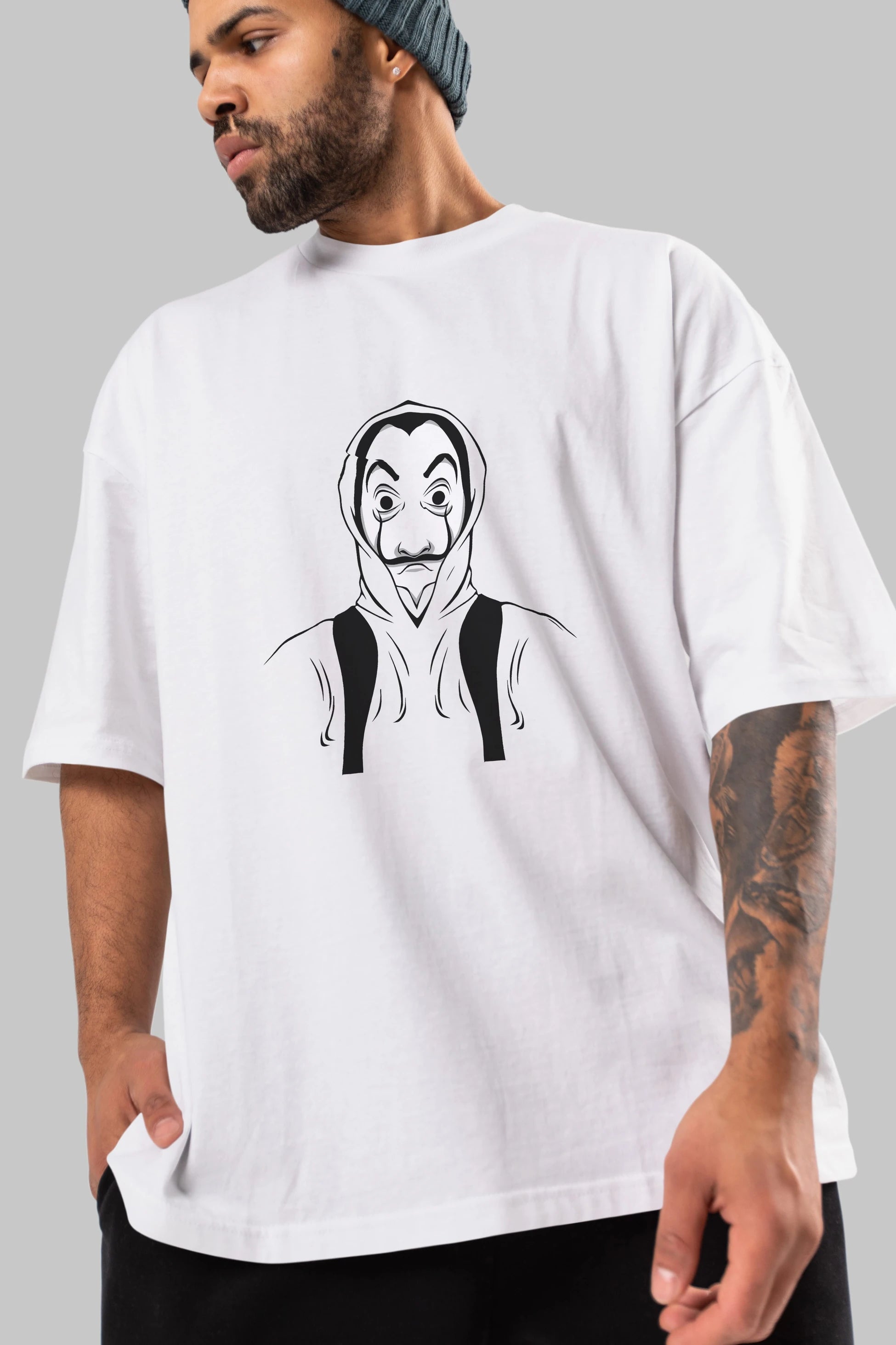 La Casa De Papel (7) Ön Baskılı Oversize t-shirt Erkek Kadın Unisex %100 Pamuk Bisiklet Yaka tişort