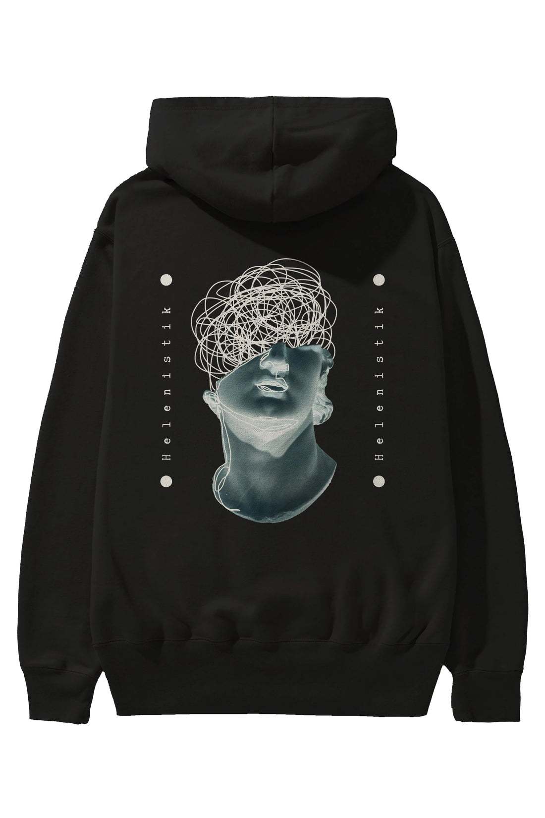 Heykel 2 Arka Baskılı Oversize Hoodie Kapüşonlu Sweatshirt Erkek Kadın Unisex