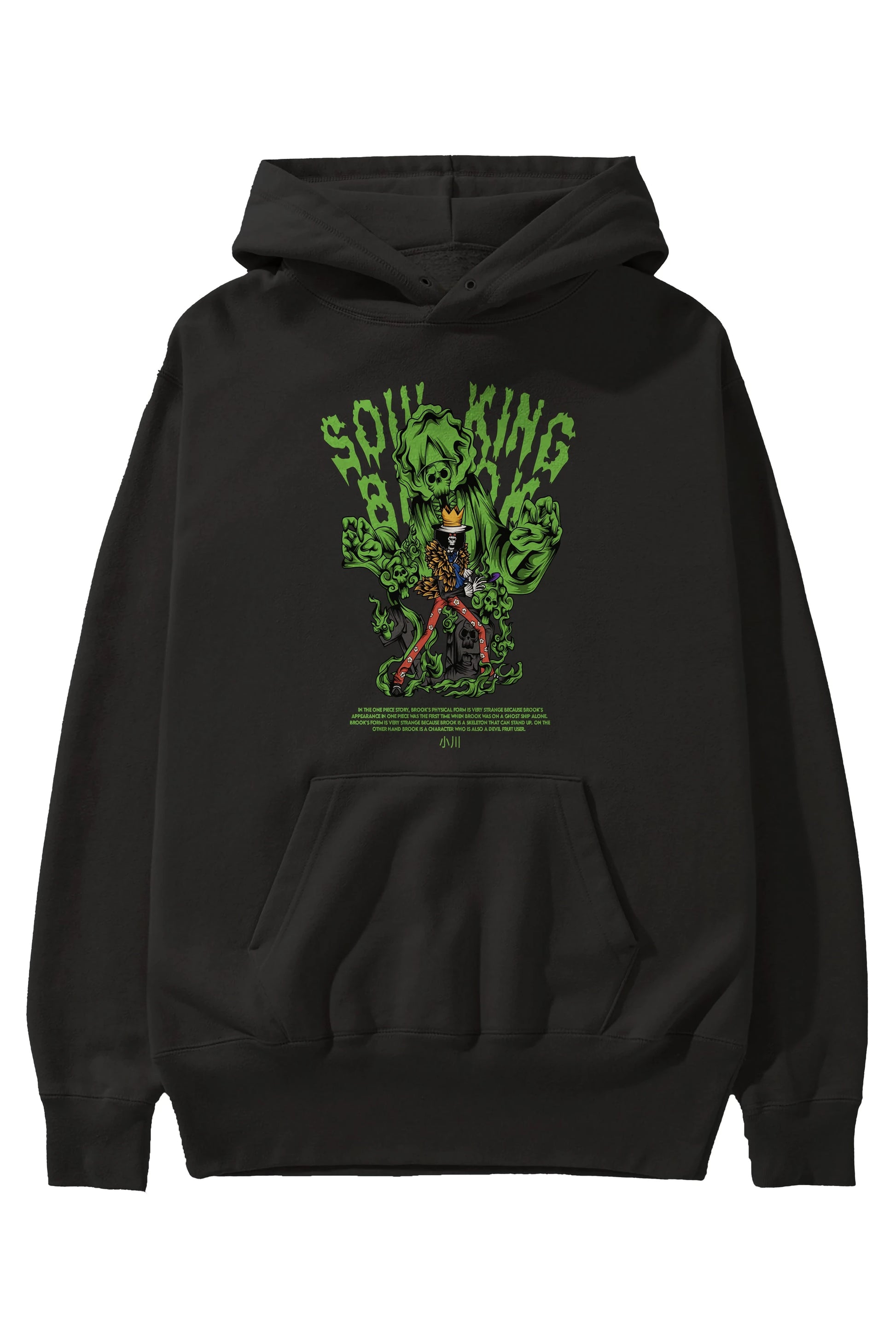 Soul King Brook Anime Ön Baskılı Hoodie Oversize Kapüşonlu Sweatshirt Erkek Kadın Unisex
