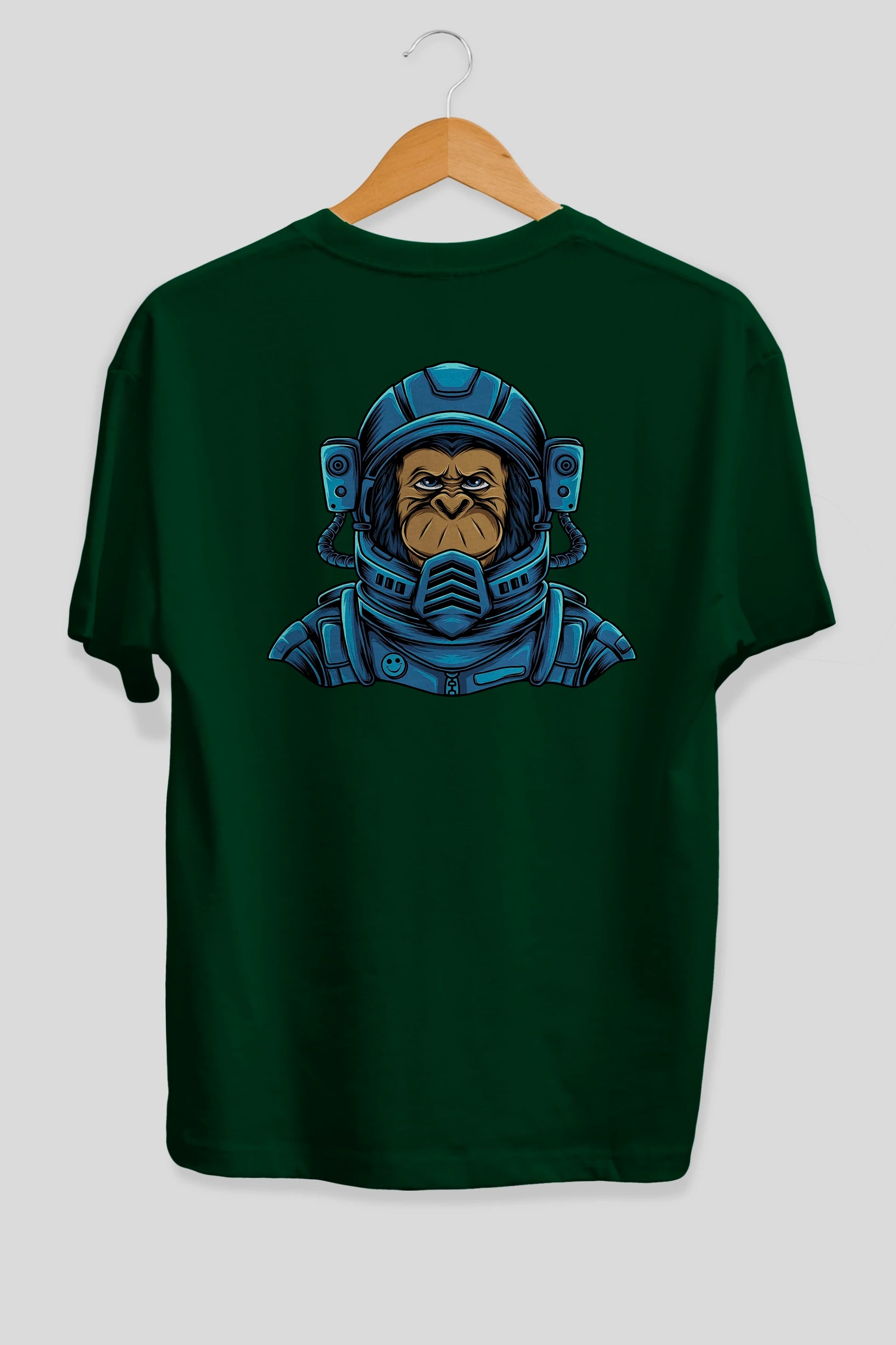 Astromonkey Arka Baskılı Oversize t-shirt Erkek Kadın Unisex
