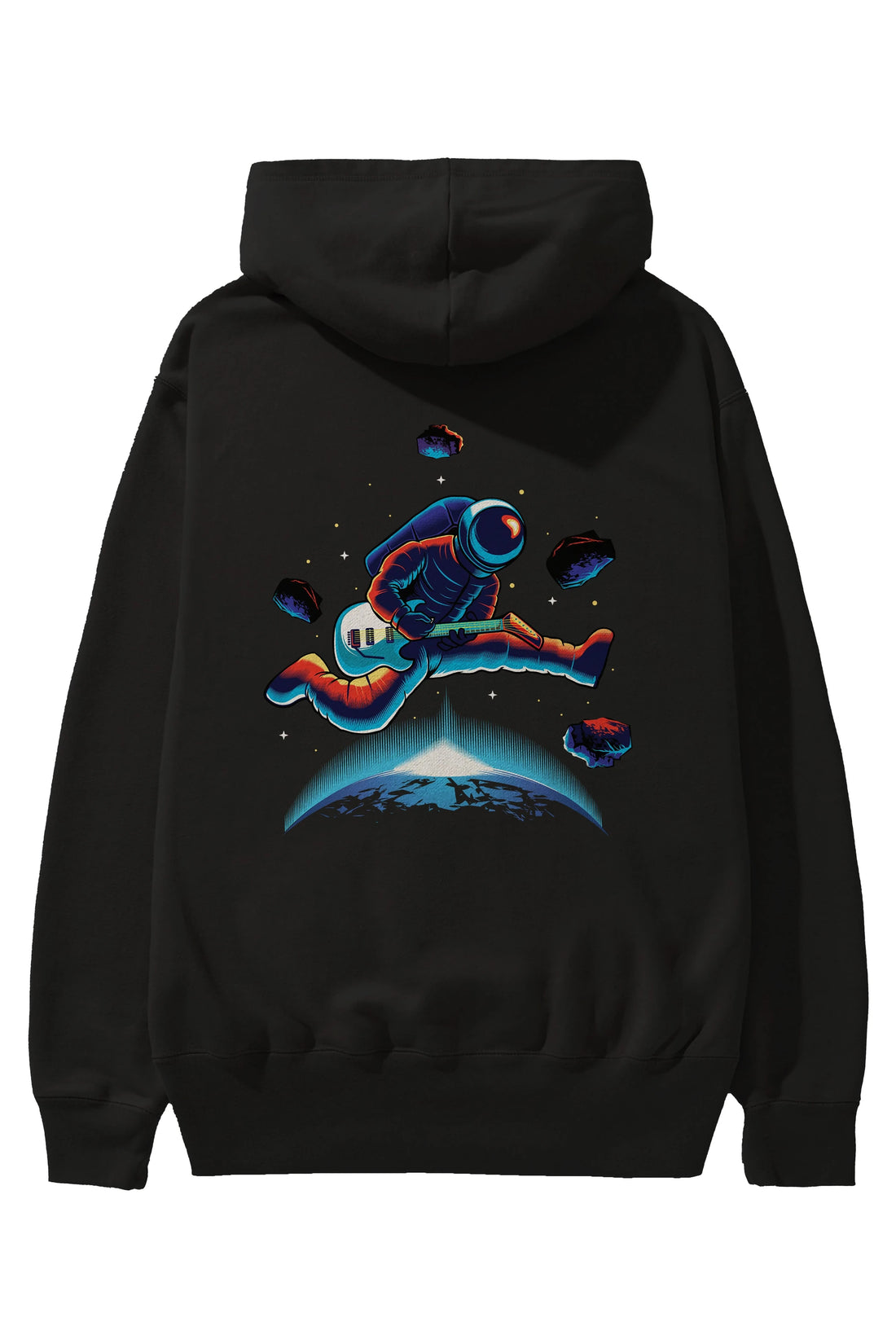 Astroguitar Arka Baskılı Hoodie Oversize Kapüşonlu Sweatshirt Erkek Kadın Unisex