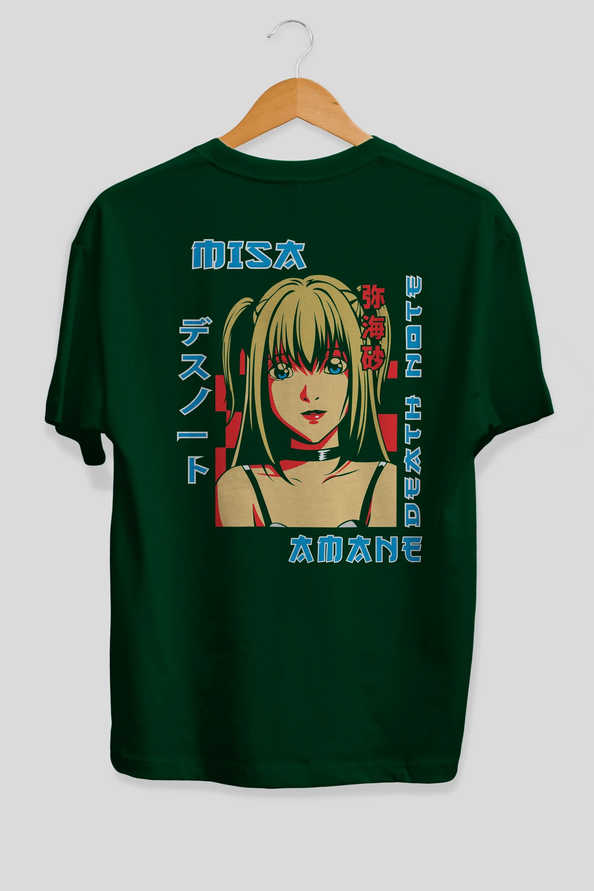 MISA-DEATH NOTE Anime Arka Baskılı Oversize t-shirt Erkek Kadın Unisex
