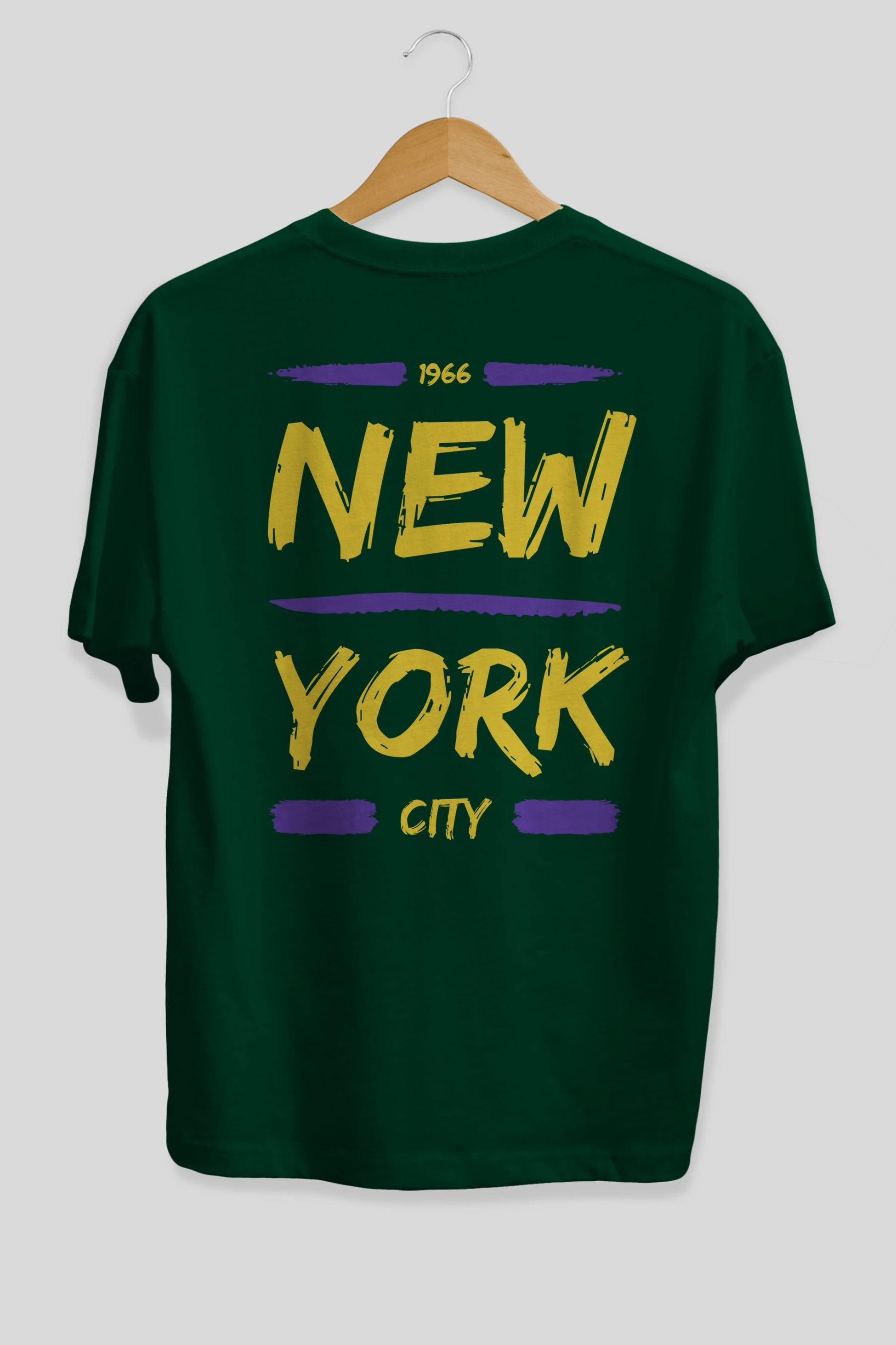 New York City 2 Arka Baskılı Oversize t-shirt Erkek Kadın Unisex
