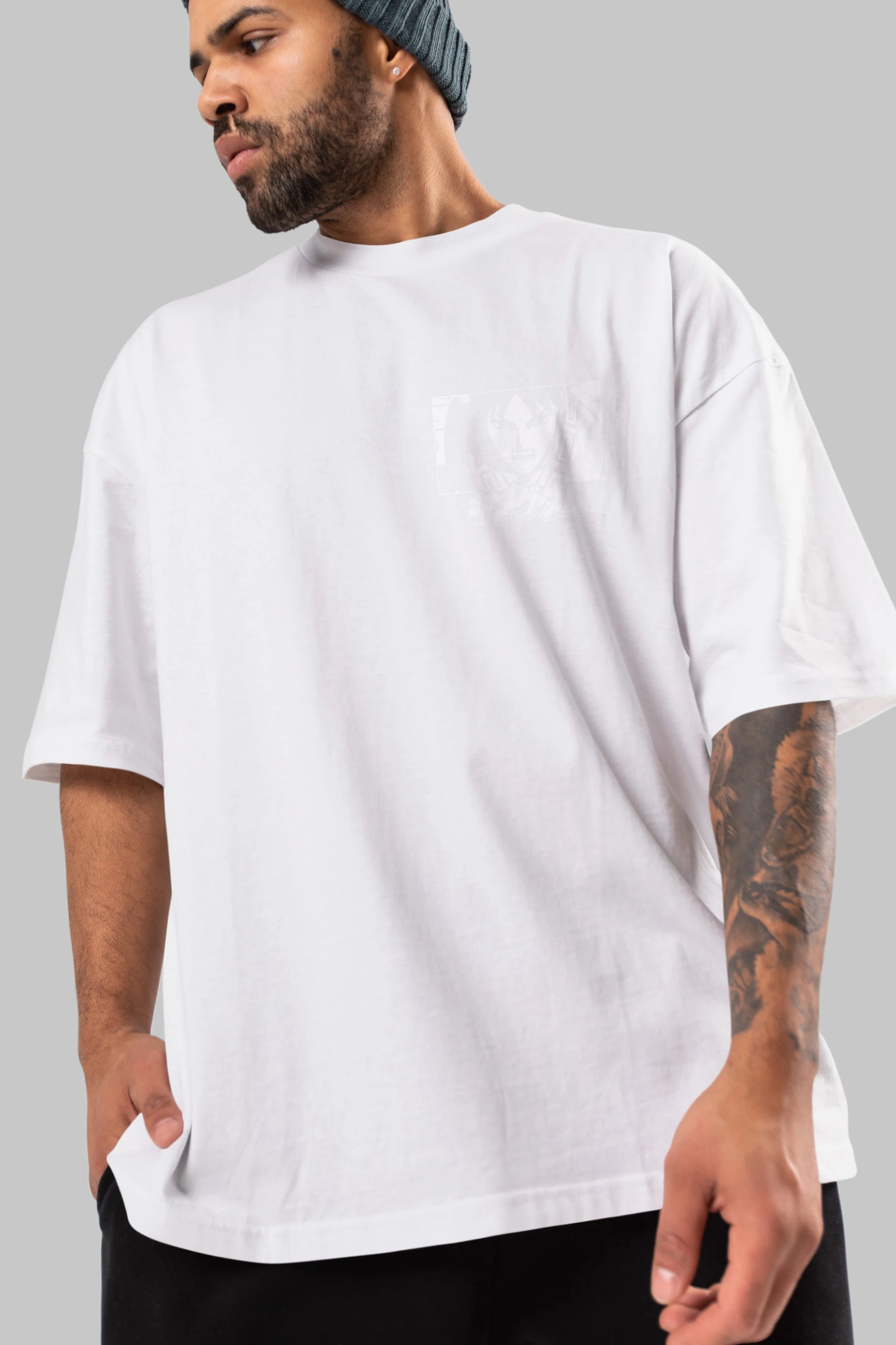 Xin 1 Ön Sol Baskılı Oversize t-shirt Erkek Kadın Unisex %100 Pamuk Bisiklet Yaka tişort
