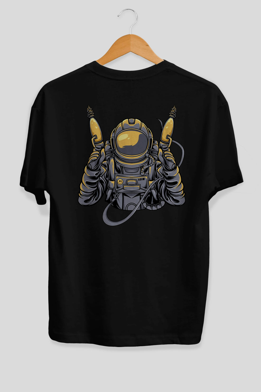 Alien Hunter Arka Baskılı Oversize t-shirt Erkek Kadın Unisex