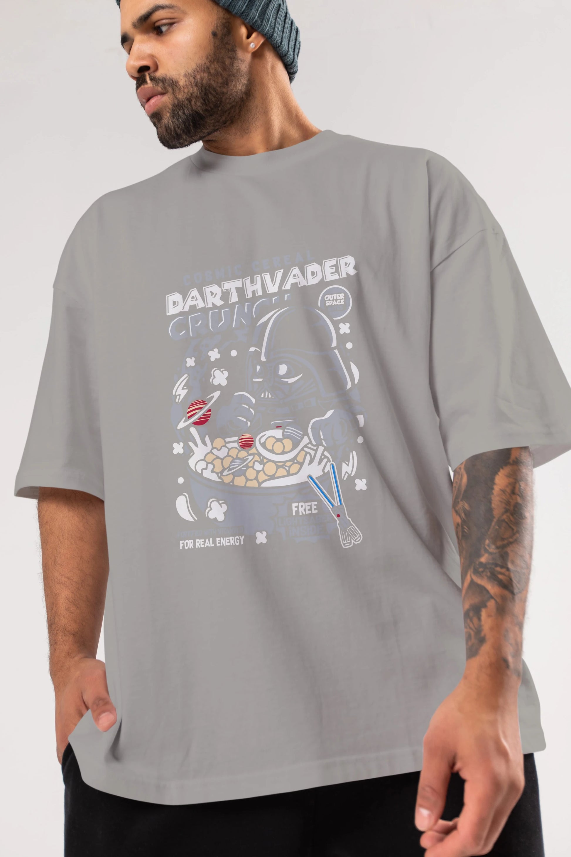 Darth Vader (2) Ön Baskılı Oversize t-shirt Erkek Kadın Unisex %100 Pamuk Bisiklet Yaka tişort