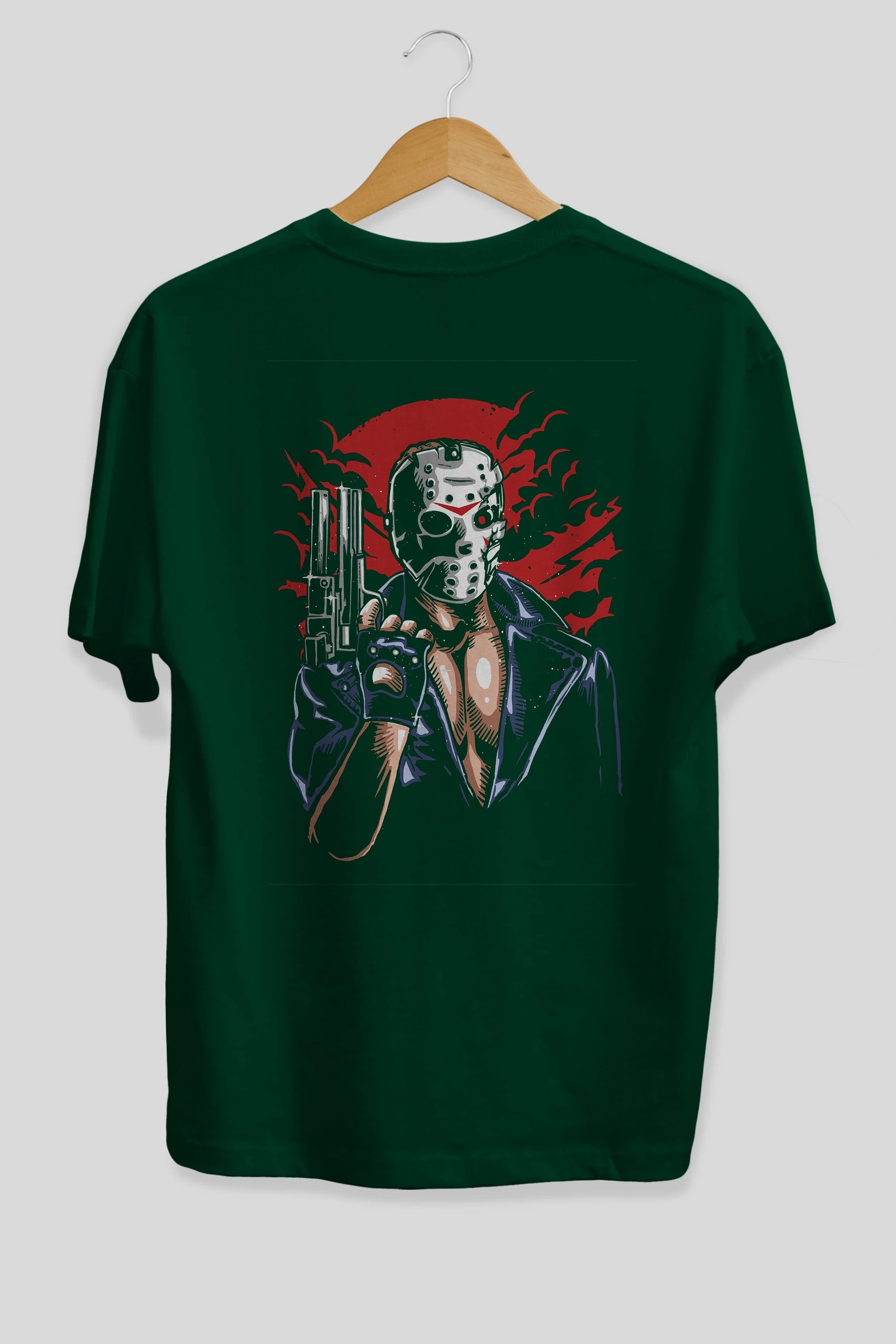 Jason Will Be Back Arka Baskılı Oversize t-shirt Erkek Kadın Unisex %100 Pamuk