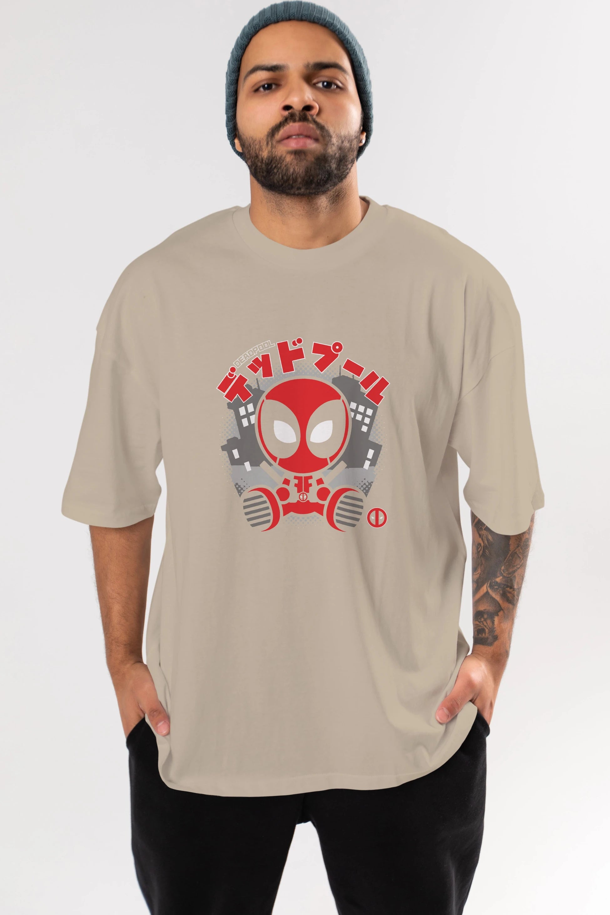 Deadpool (15) Ön Baskılı Oversize t-shirt Erkek Kadın Unisex %100 Pamuk Bisiklet Yaka tişort