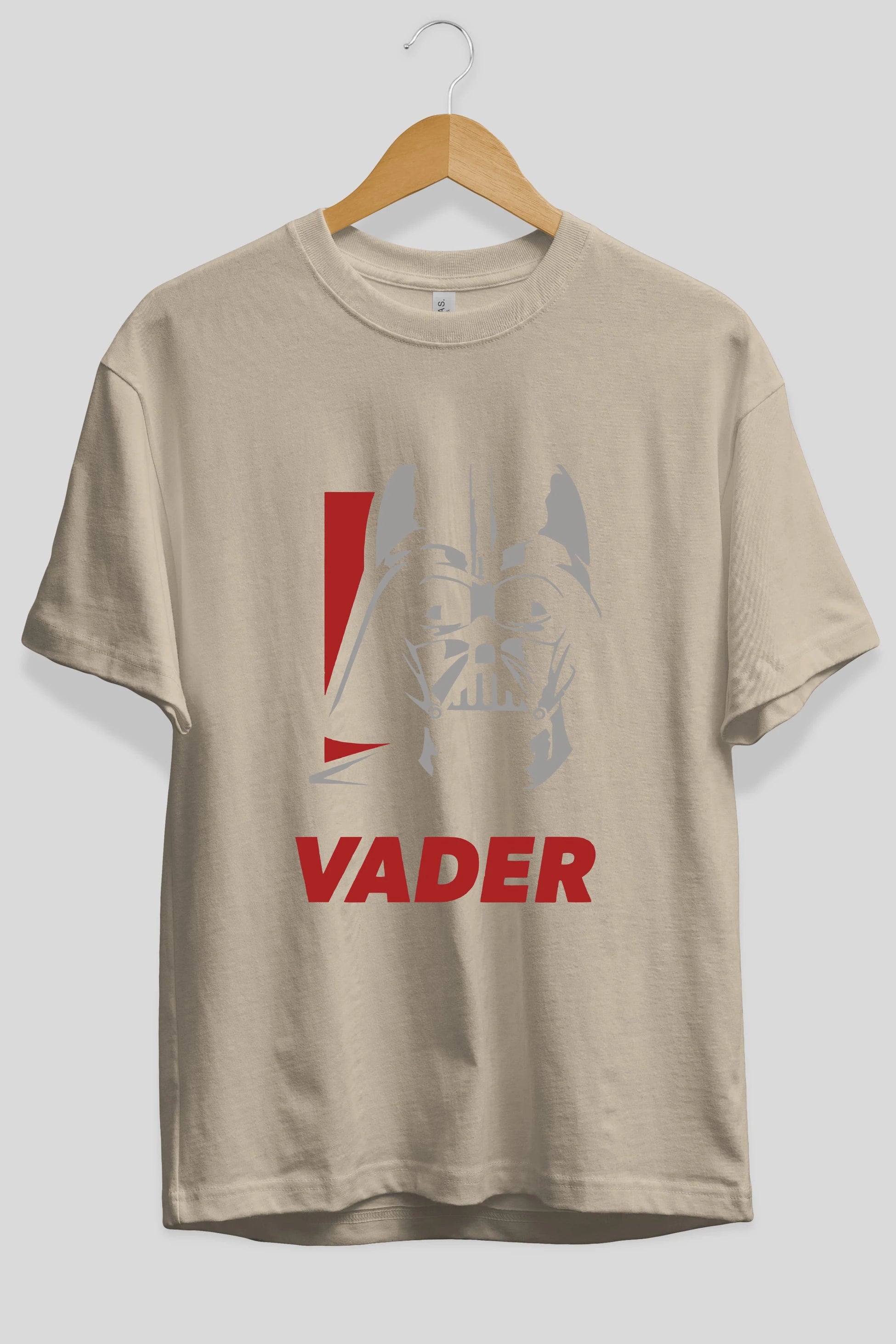 Darth Vader Ön Baskılı Oversize t-shirt Erkek Kadın Unisex %100 Pamuk Bisiklet Yaka tişort