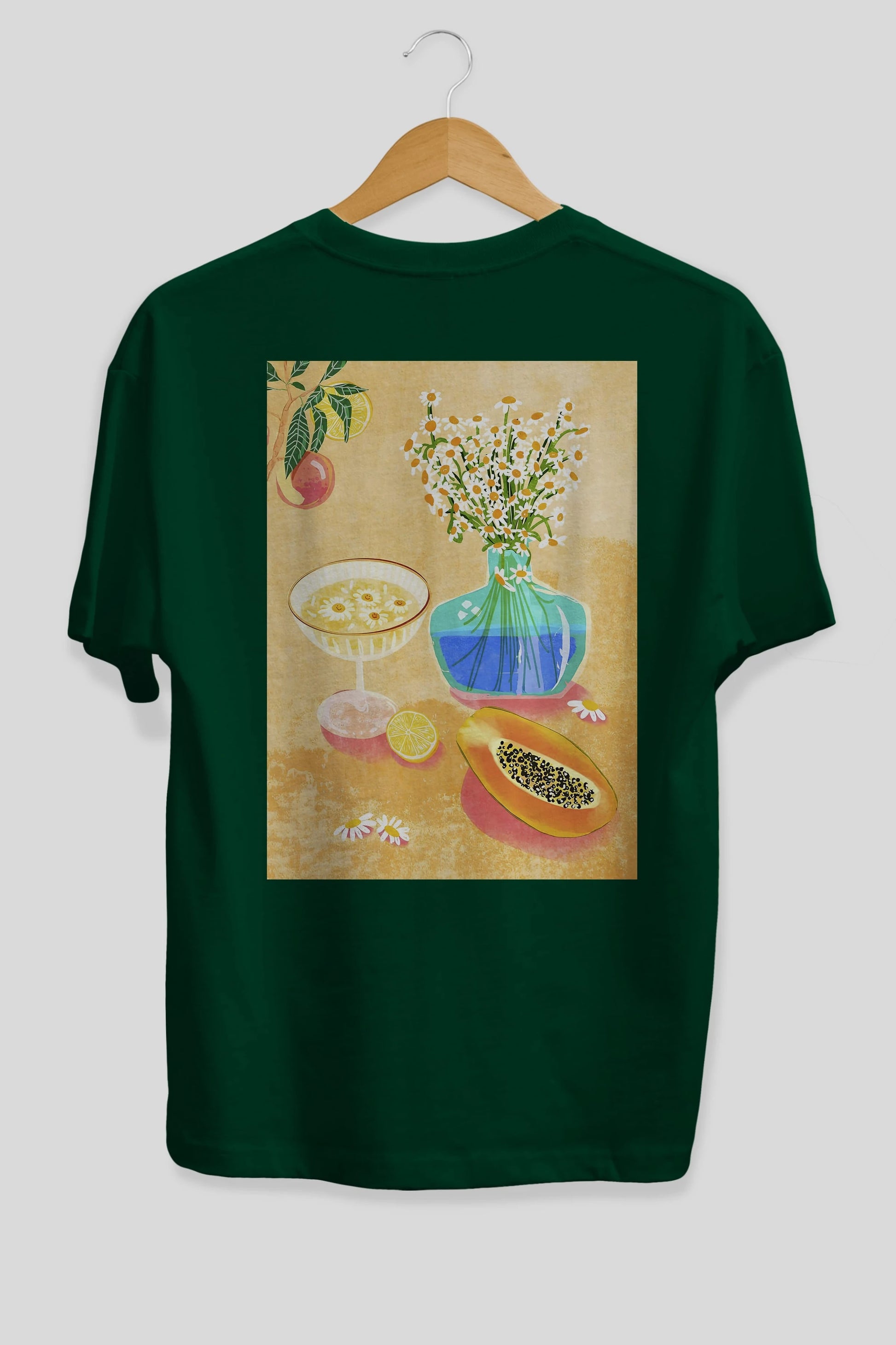Cheers 2 Arka Baskılı Oversize t-shirt Erkek Kadın Unisex %100 Pamuk Bisiklet Yaka tişort