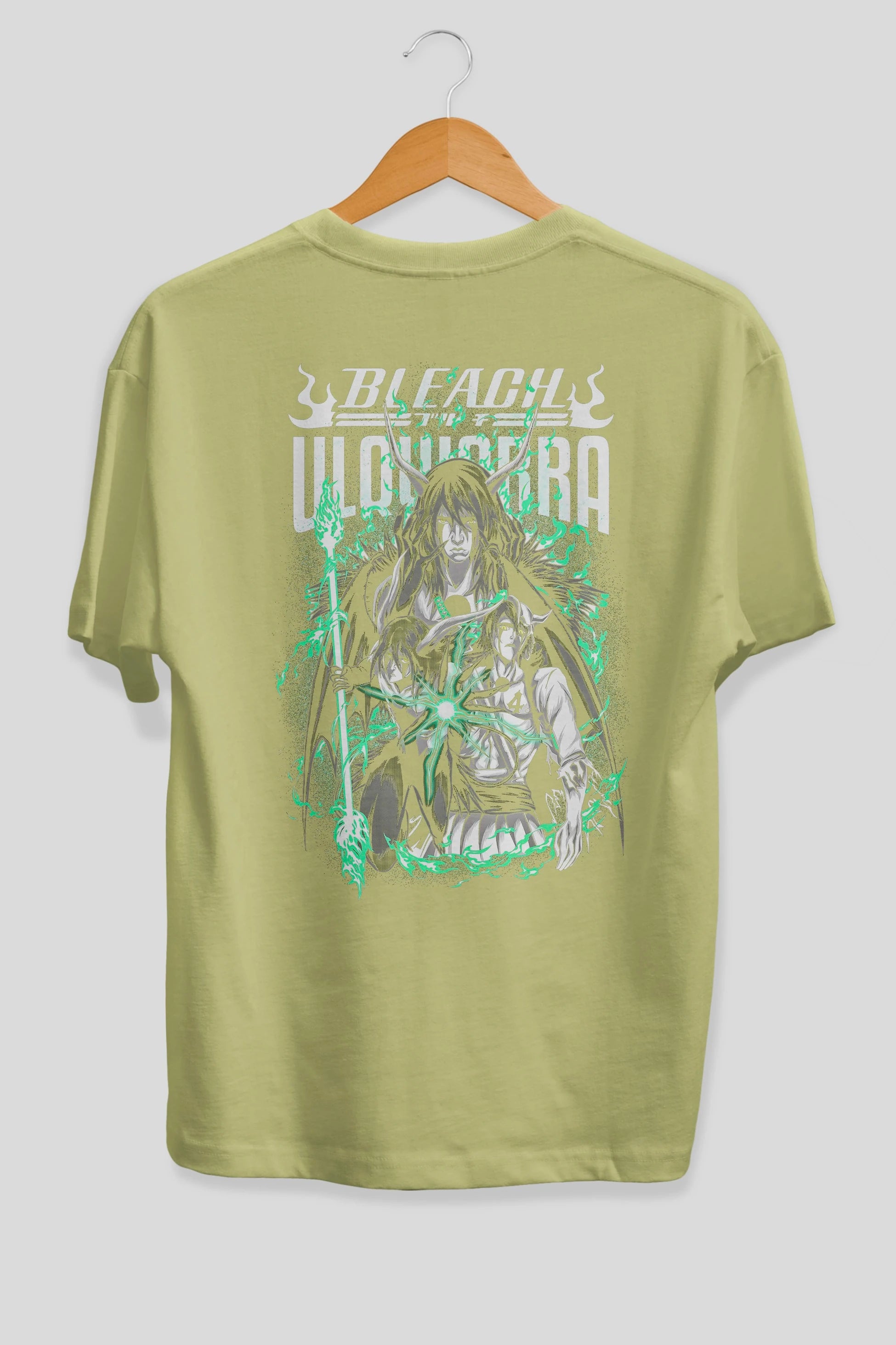 BLEACH(ULQUIARRA) Anime Arka Baskılı Oversize t-shirt Erkek Kadın Unisex