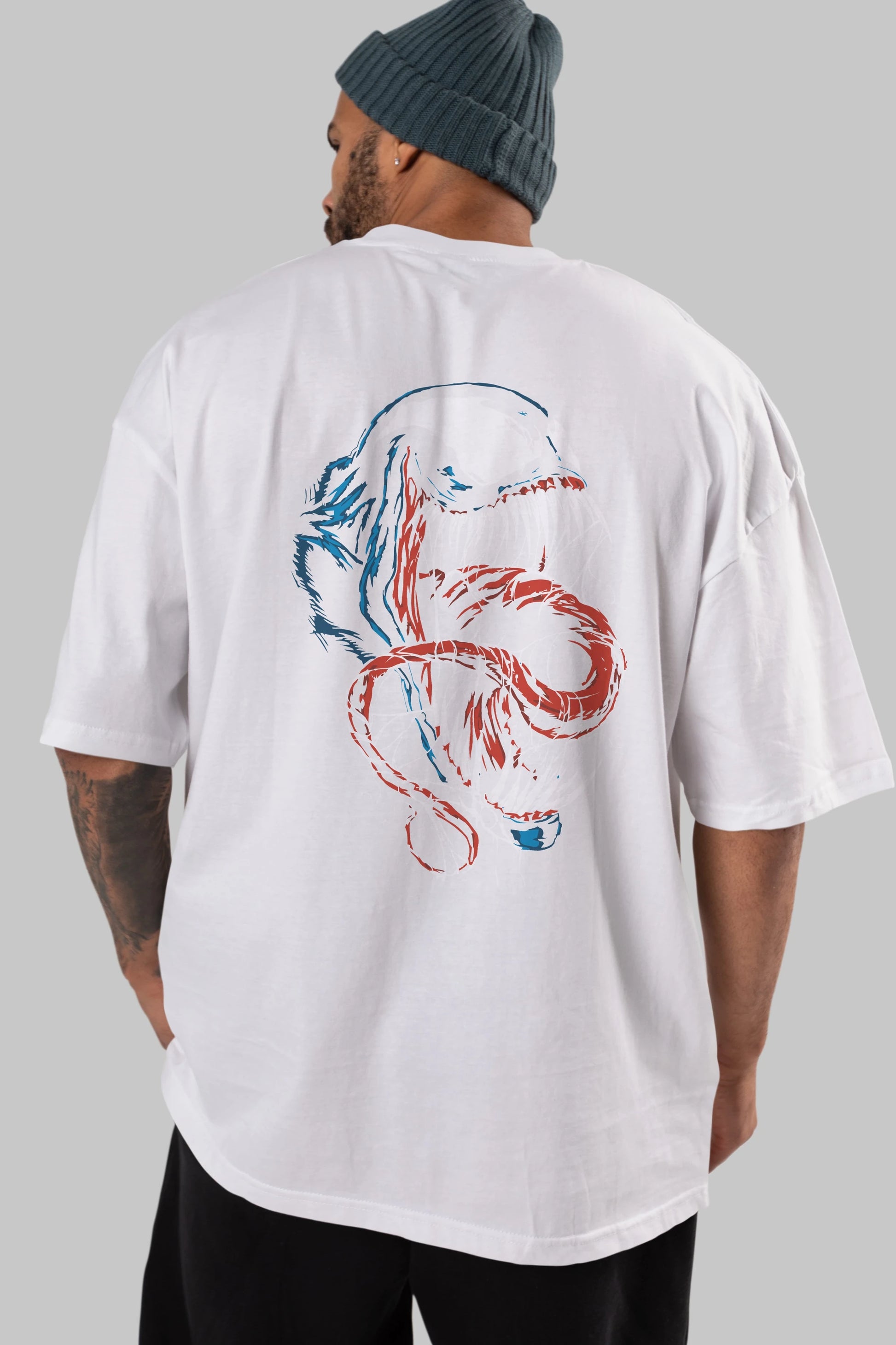 Venom (10) Arka Baskılı Oversize t-shirt Erkek Kadın Unisex %100 Pamuk Bisiklet Yaka tişort