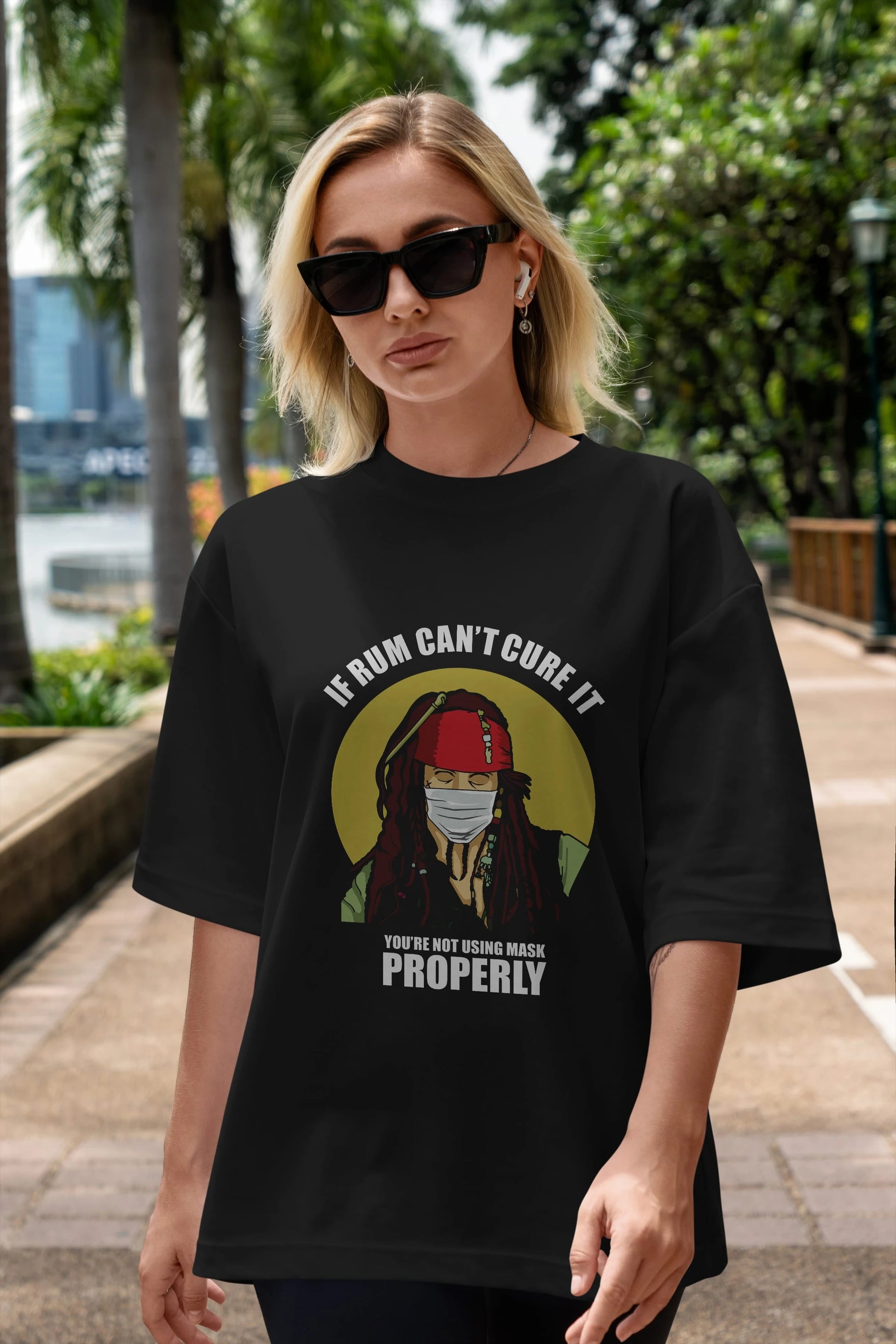 Pirates Maker Ön Baskılı Oversize t-shirt Erkek Kadın Unisex %100 Pamuk tişort