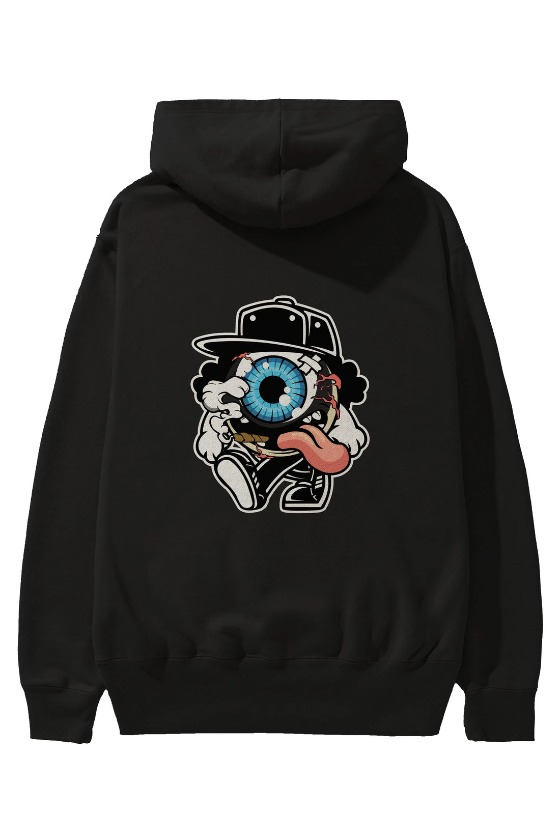 Eyeball Arka Baskılı Hoodie Oversize Kapüşonlu Sweatshirt Erkek Kadın Unisex