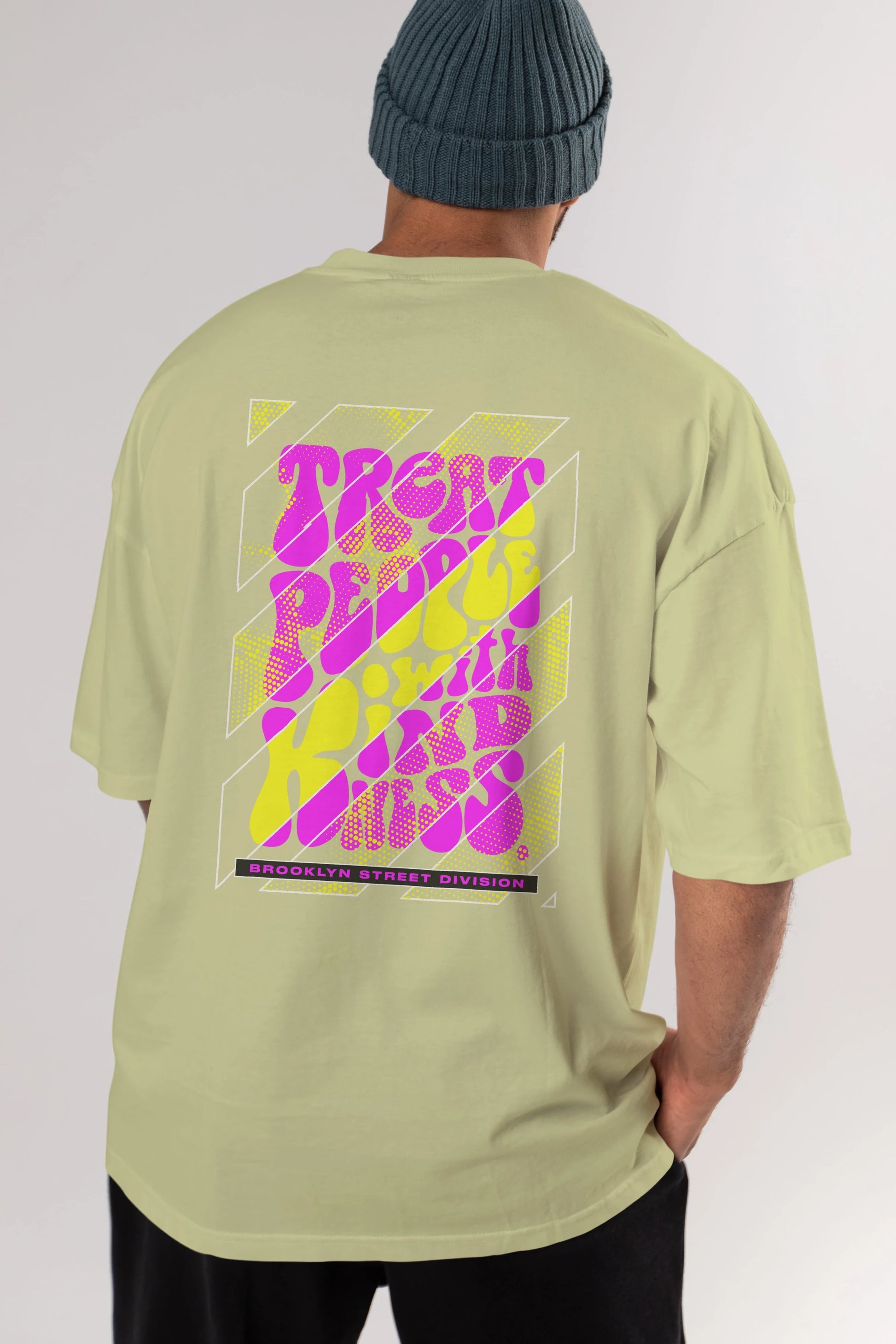 Treat People Arka Baskılı Oversize t-shirt Erkek Kadın Unisex