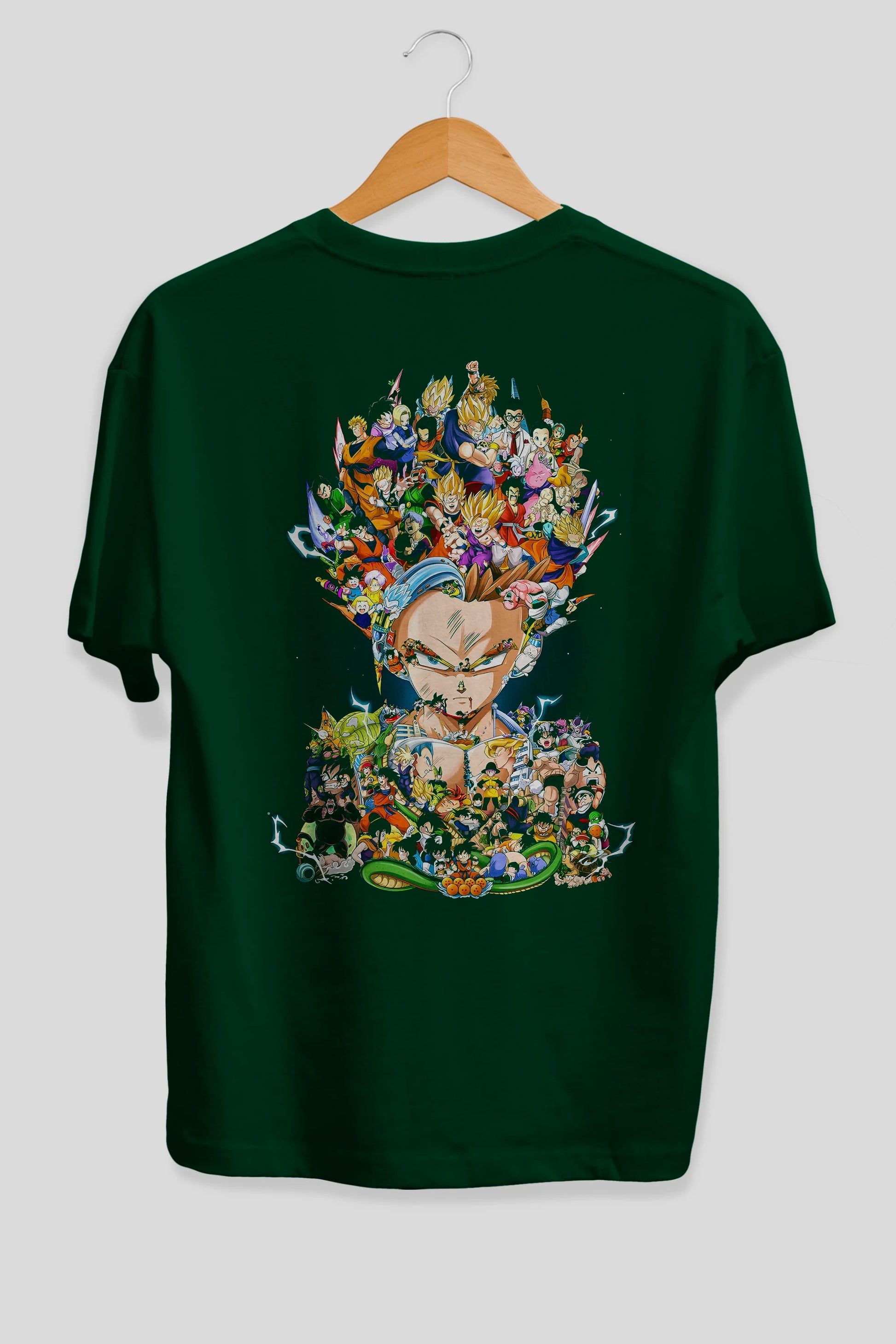 DRAGON BALL ART (2) Anime Arka Baskılı Oversize t-shirt Erkek Kadın Unisex