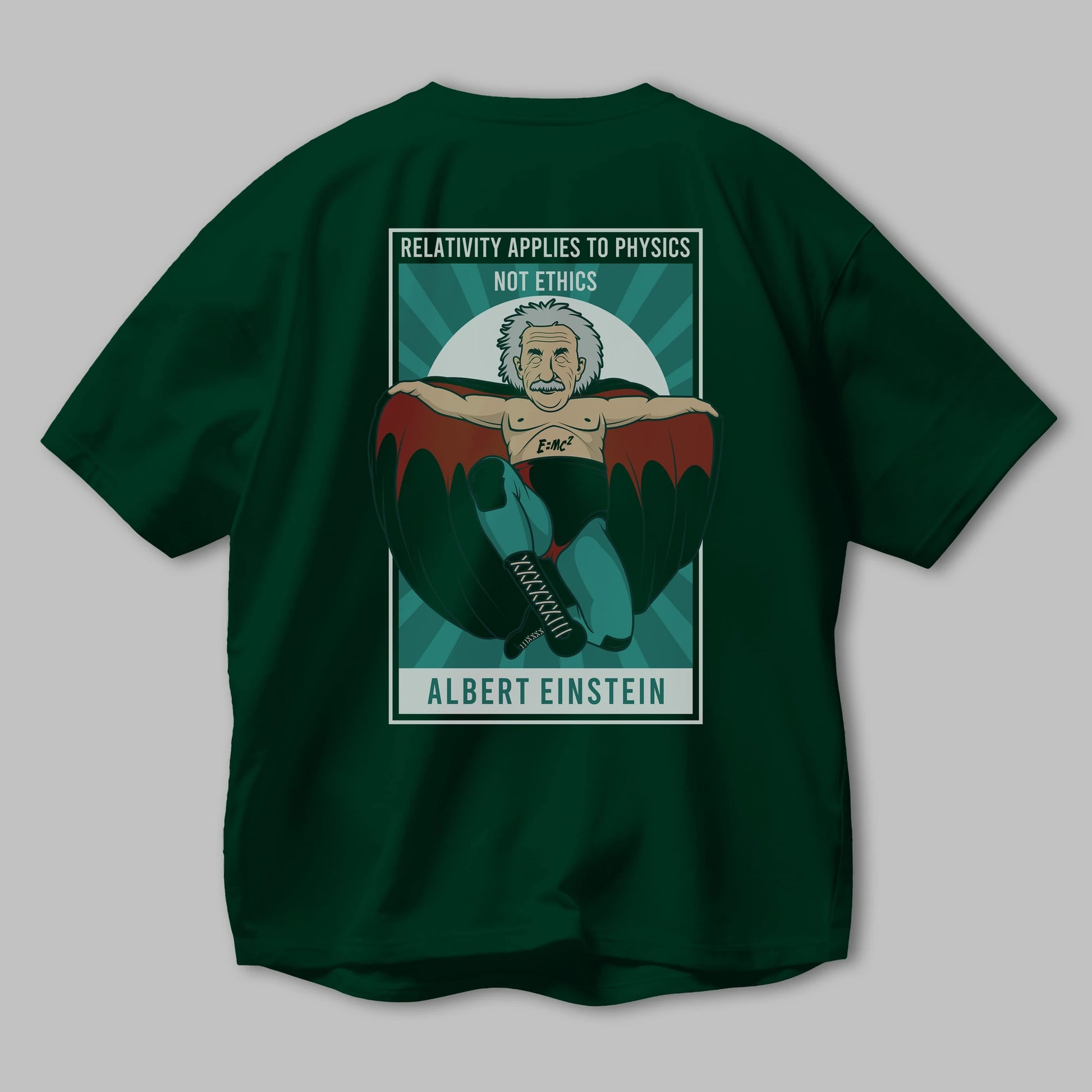 Nacho Libre Einstein Arka Baskılı Oversize t-shirt Erkek Kadın Unisex %100 Pamuk tişort