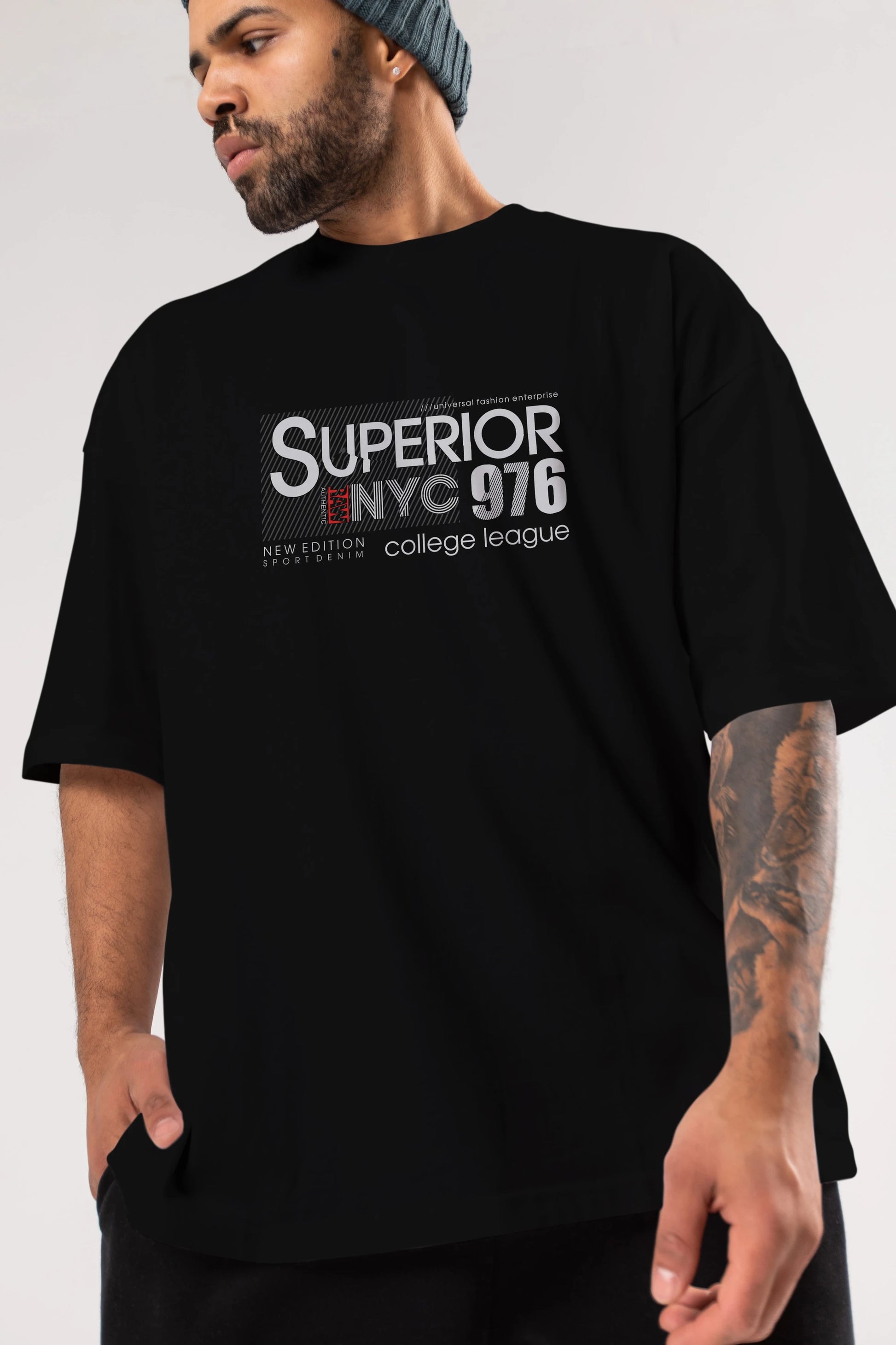 Superior 976 Ön Baskılı Oversize t-shirt Erkek Kadın Unisex