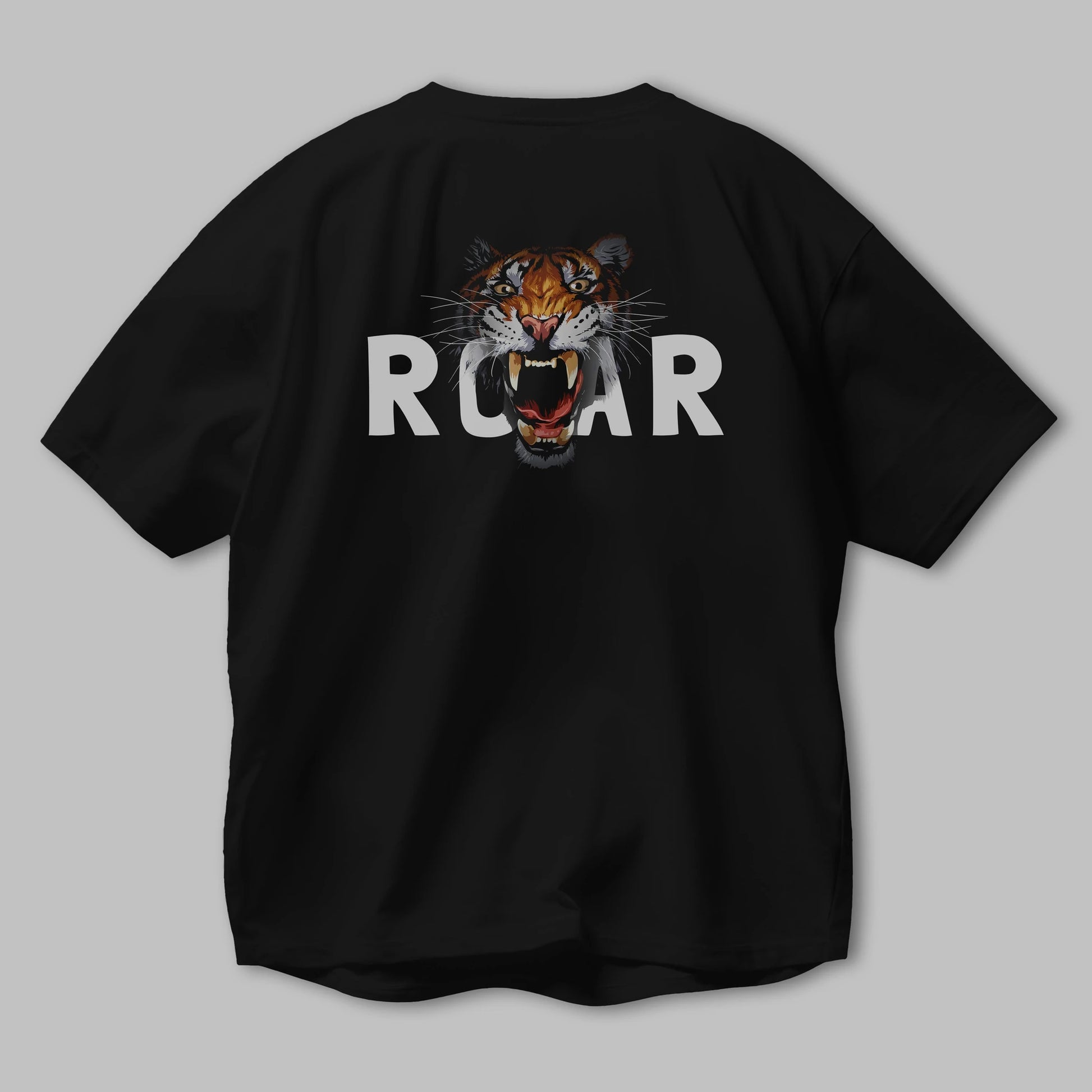 Teddy Bear Roar Arka Baskılı Oversize t-shirt Erkek Kadın Unisex %100 Pamuk