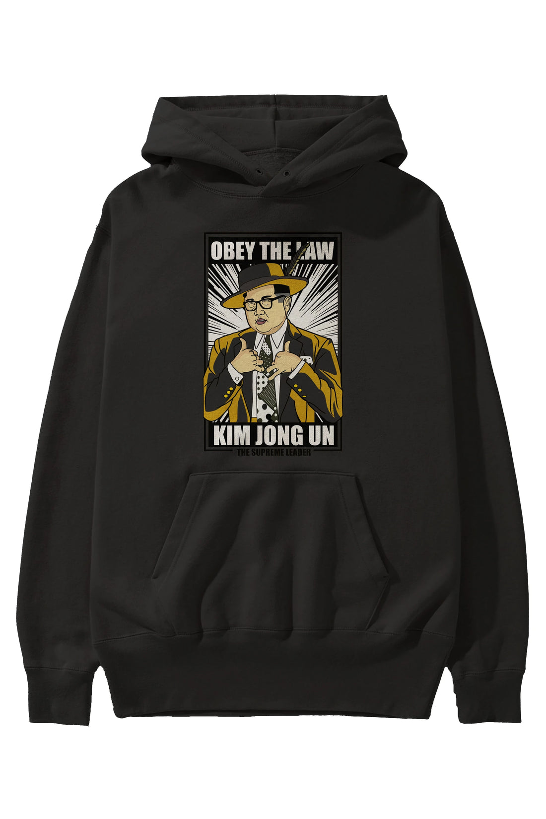 The Mask Jong Un Ön Baskılı Hoodie Oversize Kapüşonlu Sweatshirt Erkek Kadın Unisex
