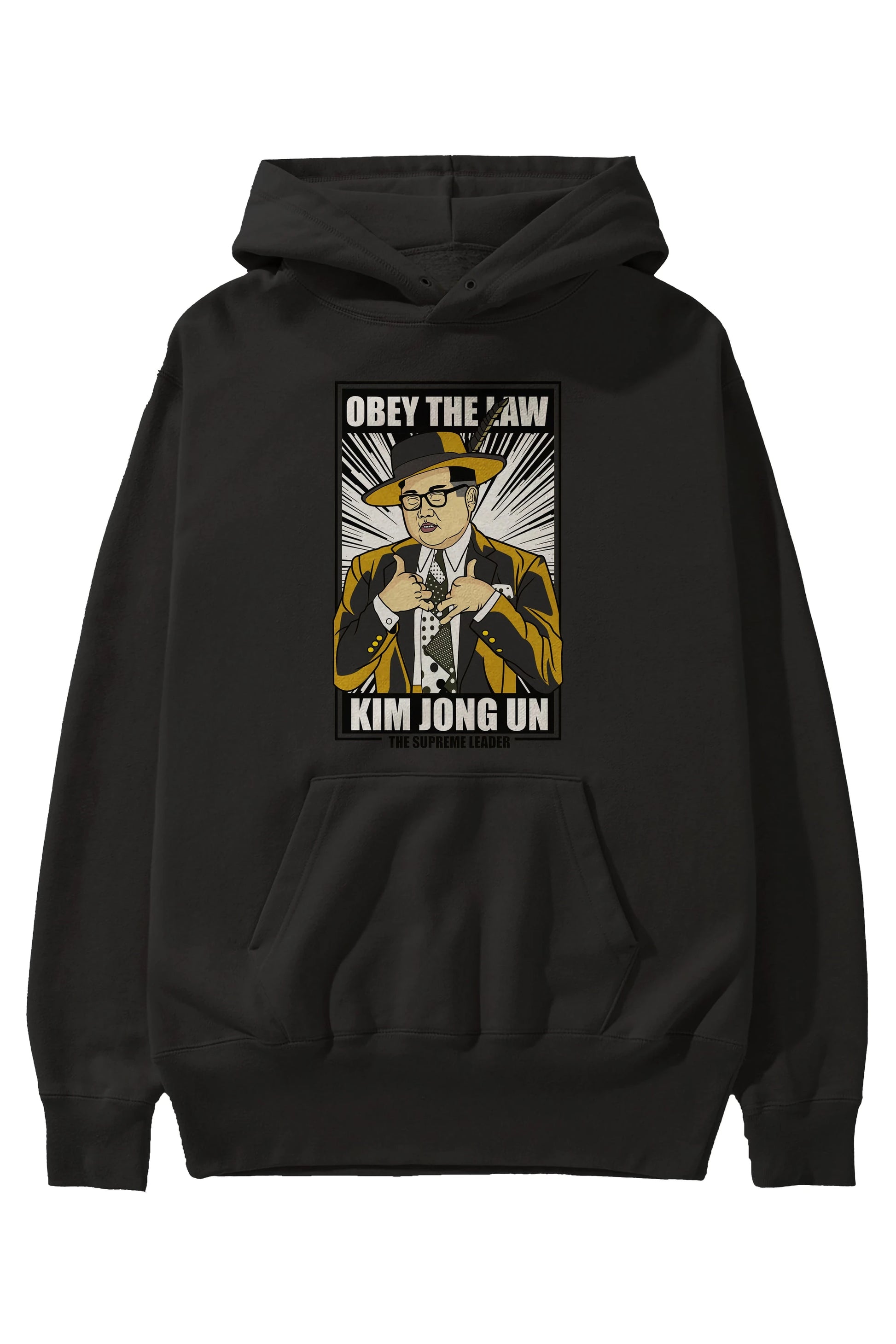 The Mask Jong Un Ön Baskılı Hoodie Oversize Kapüşonlu Sweatshirt Erkek Kadın Unisex