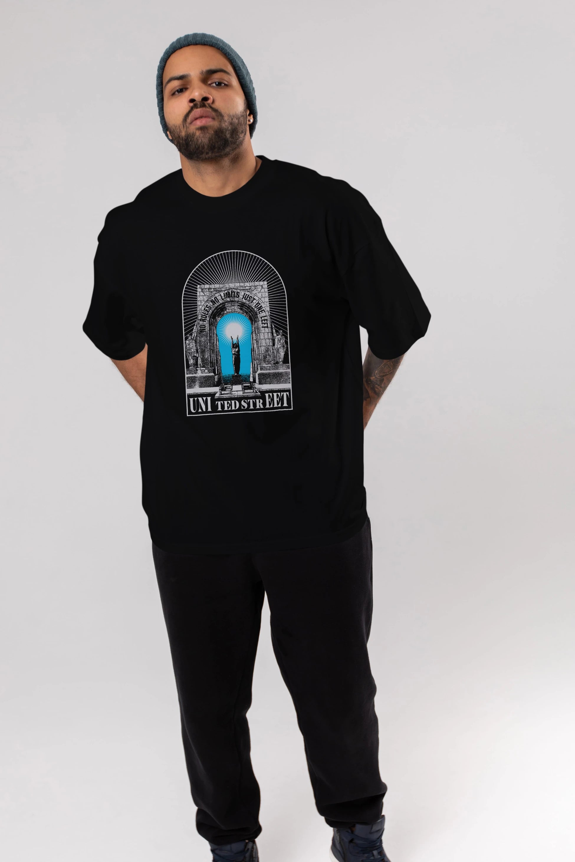 No Rules No Limits Ön Baskılı Oversize t-shirt Erkek Kadın Unisex