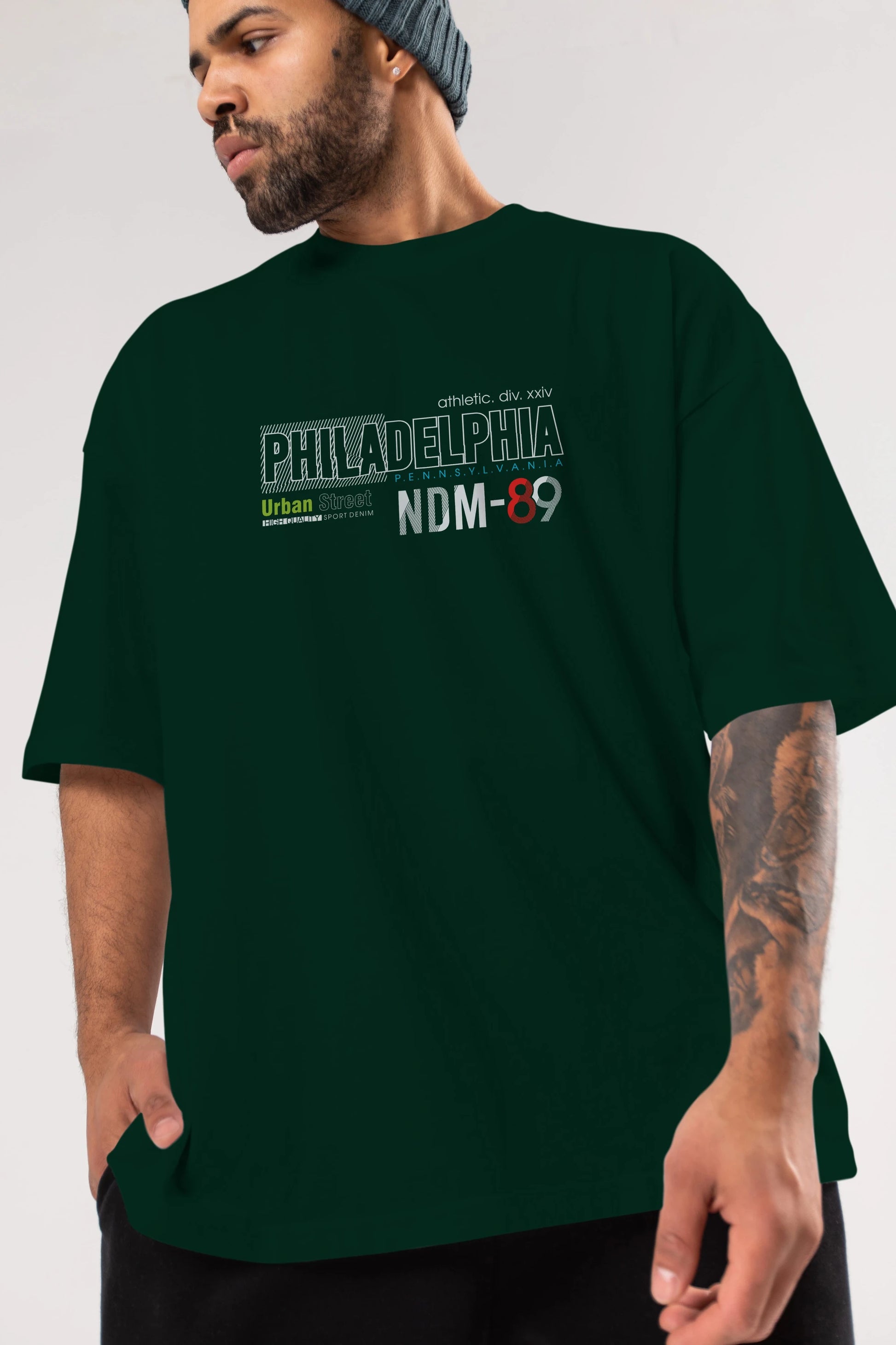 Philadelphia 89 Ön Baskılı Oversize t-shirt Erkek Kadın Unisex