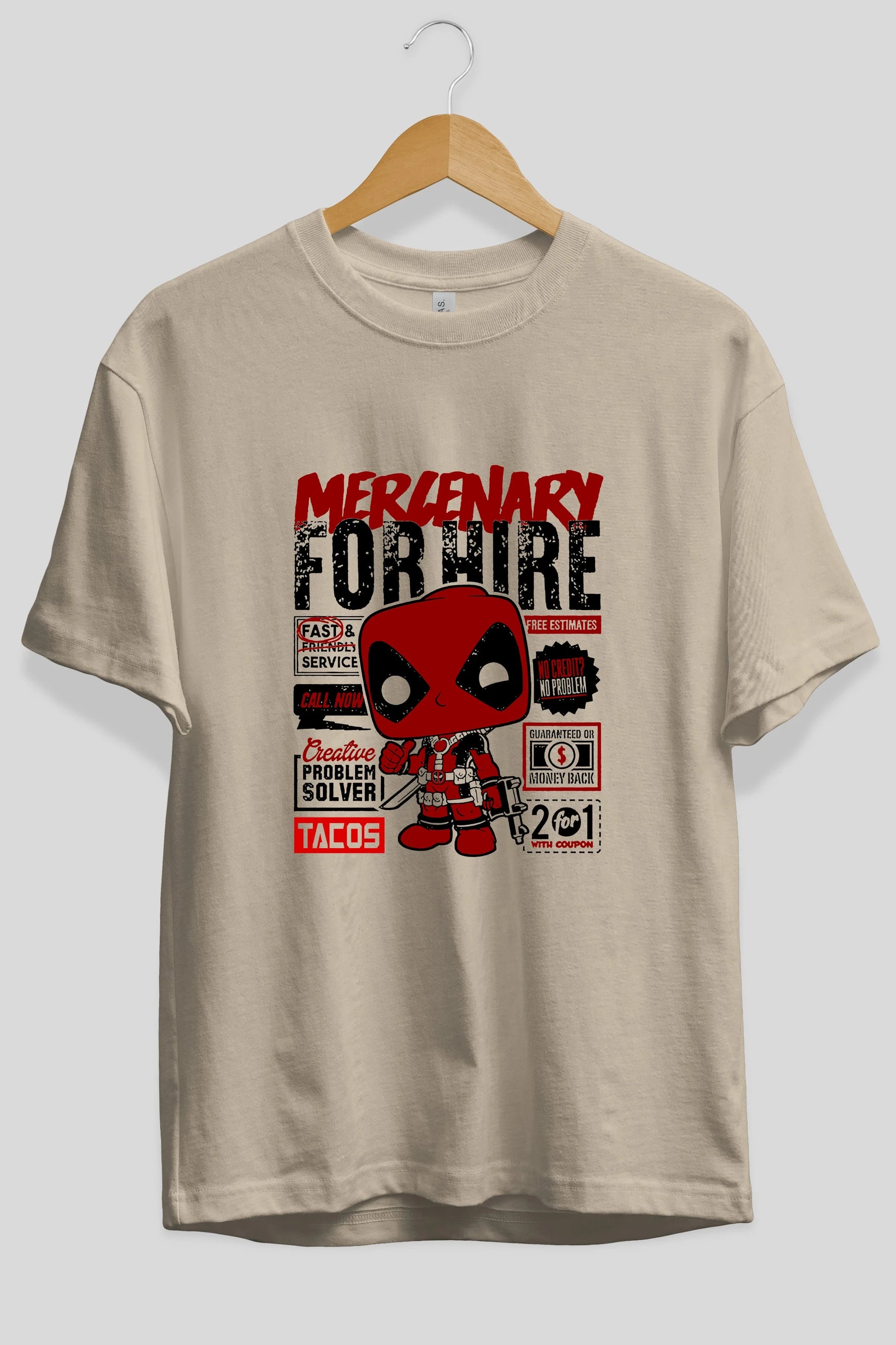 Deadpool (18) Ön Baskılı Oversize t-shirt Erkek Kadın Unisex %100 Pamuk Bisiklet Yaka tişort