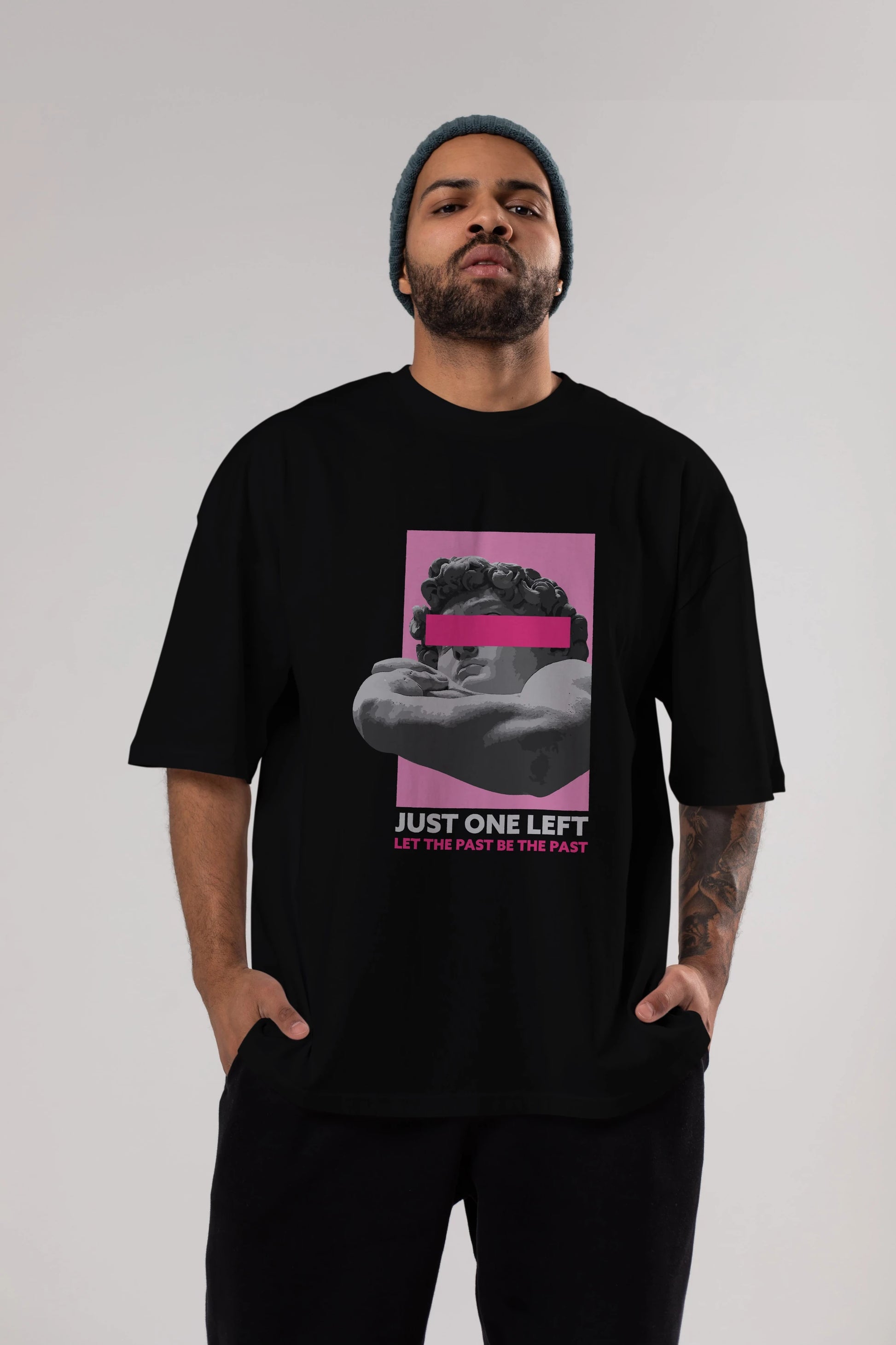 Just One Left Ön Baskılı Oversize t-shirt Erkek Kadın Unisex