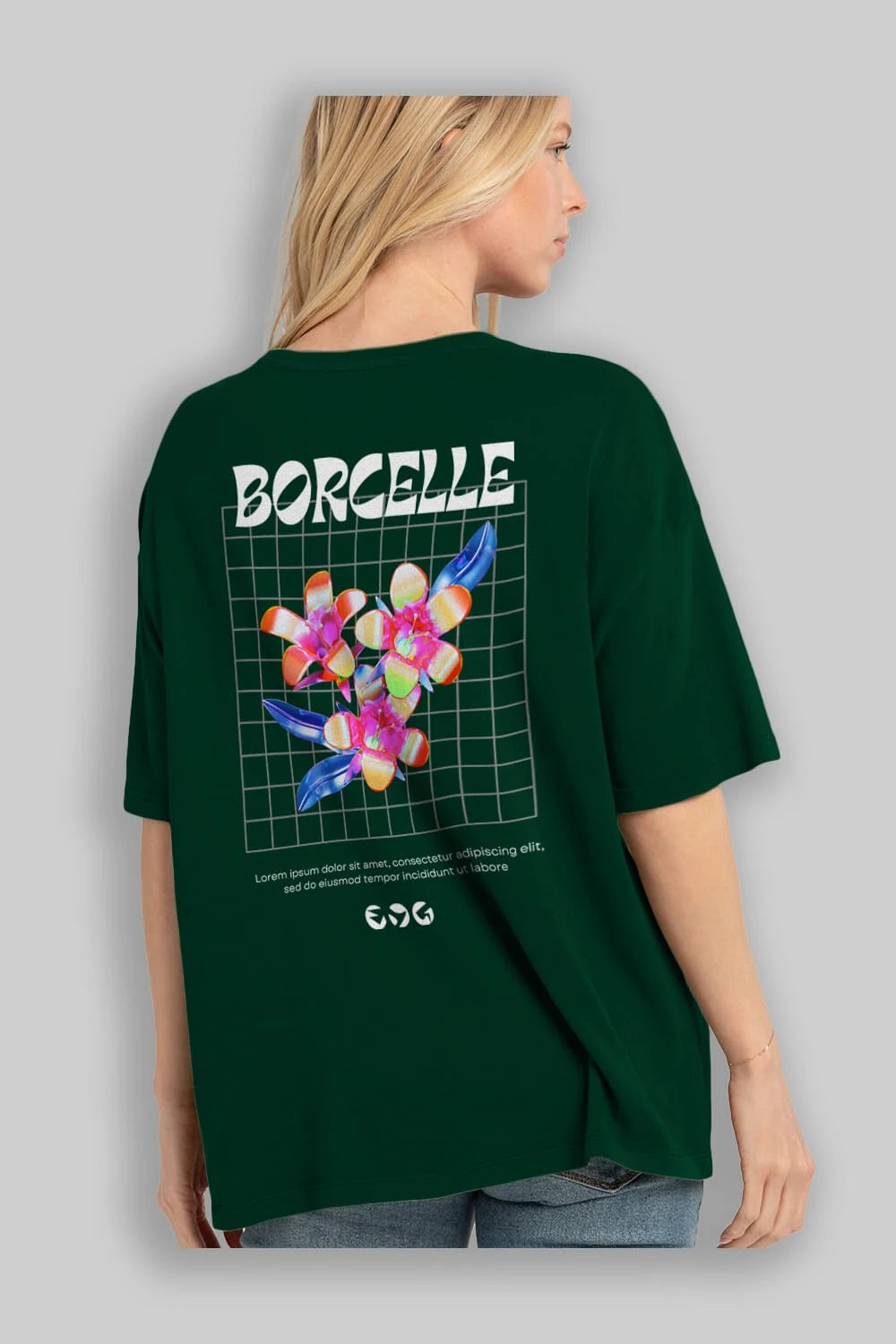 Borcelle Streetwear Arka Baskılı Oversize t-shirt Erkek Kadın Unisex