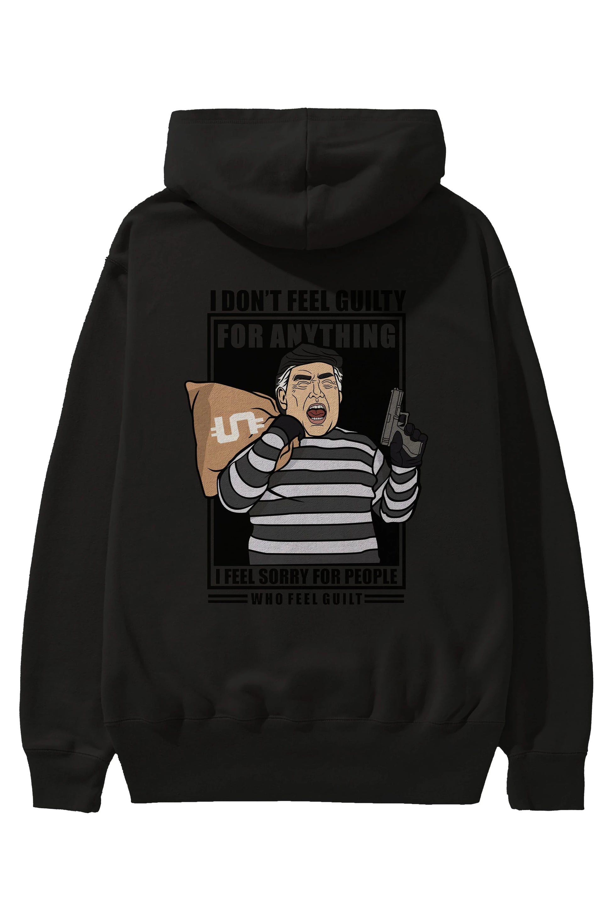 Criminal Trump Arka Baskılı Hoodie Oversize Kapüşonlu Sweatshirt Erkek Kadın Unisex