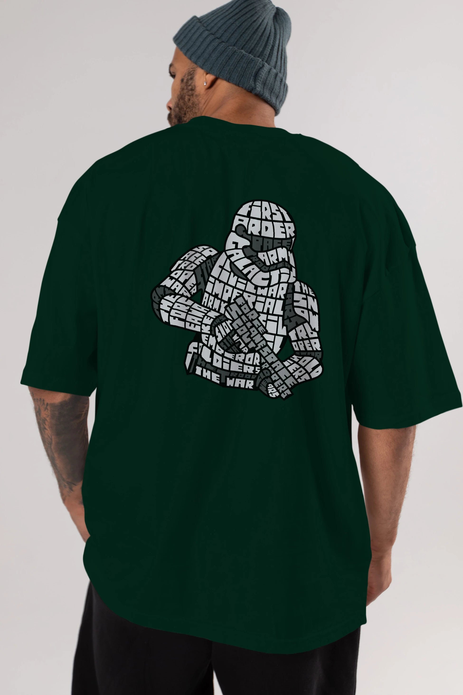 First Order Arka Baskılı Oversize t-shirt %100 pamuk Erkek Kadın Unisex