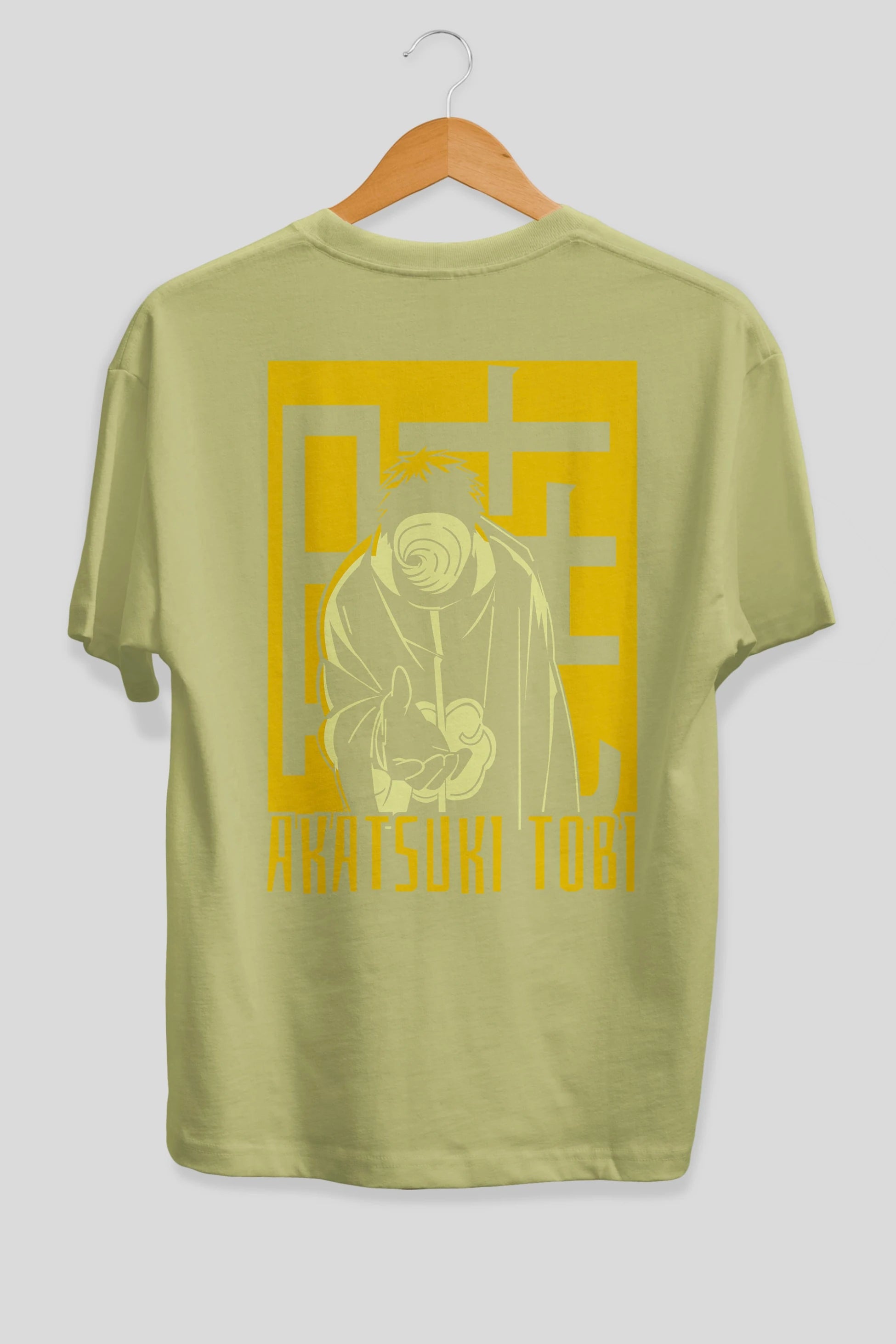 AKATSUKI OBITO NARUTO Anime Arka Baskılı Oversize t-shirt Erkek Kadın Unisex
