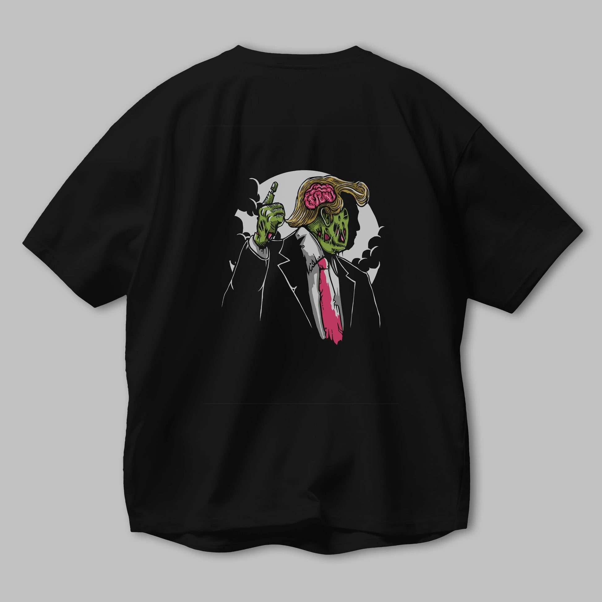 Make Zombie Great Again Arka Baskılı Oversize t-shirt Erkek Kadın Unisex %100 Pamuk