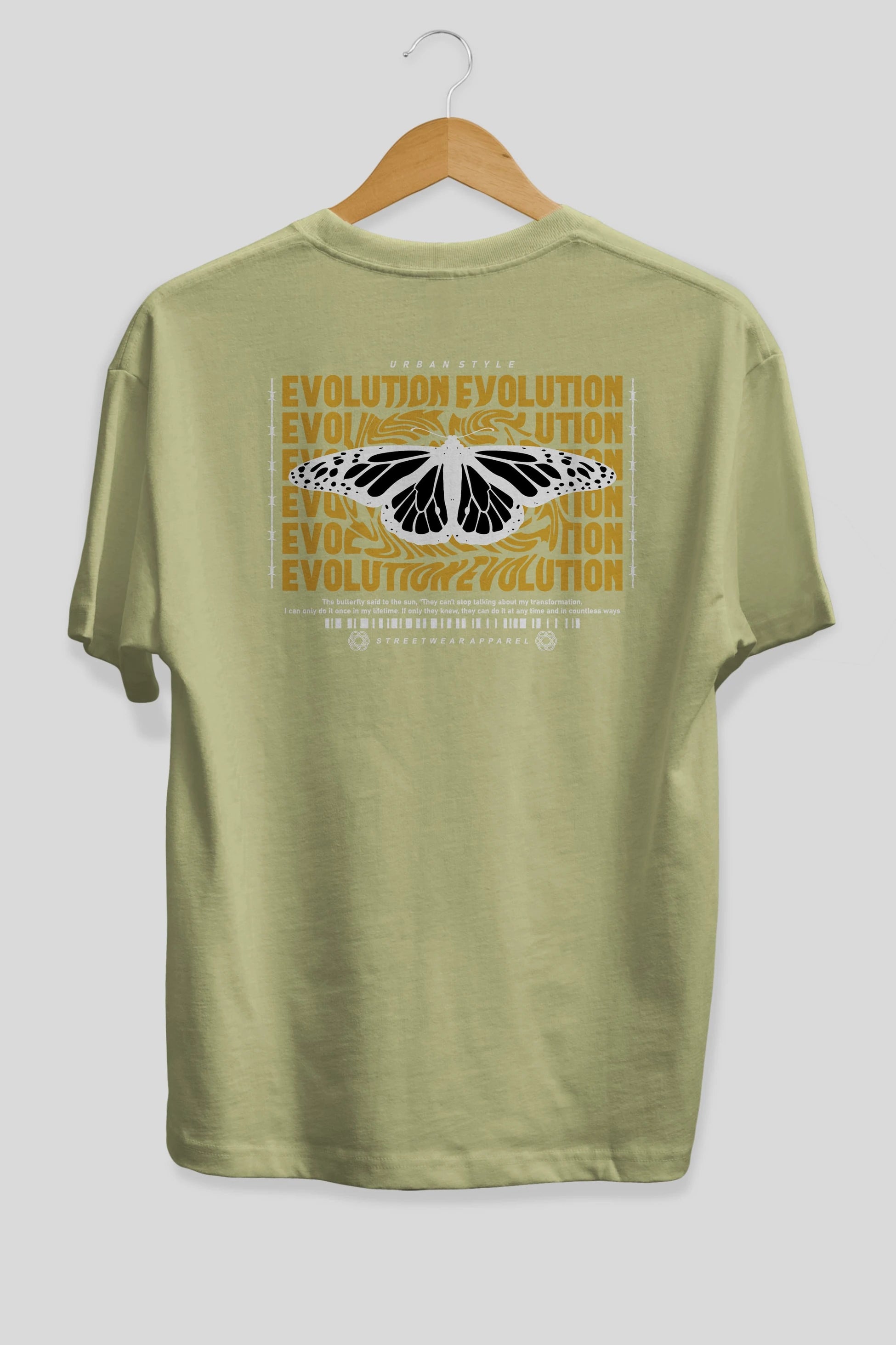 Evolution Urban Style Arka Baskılı Oversize t-shirt Erkek Kadın Unisex